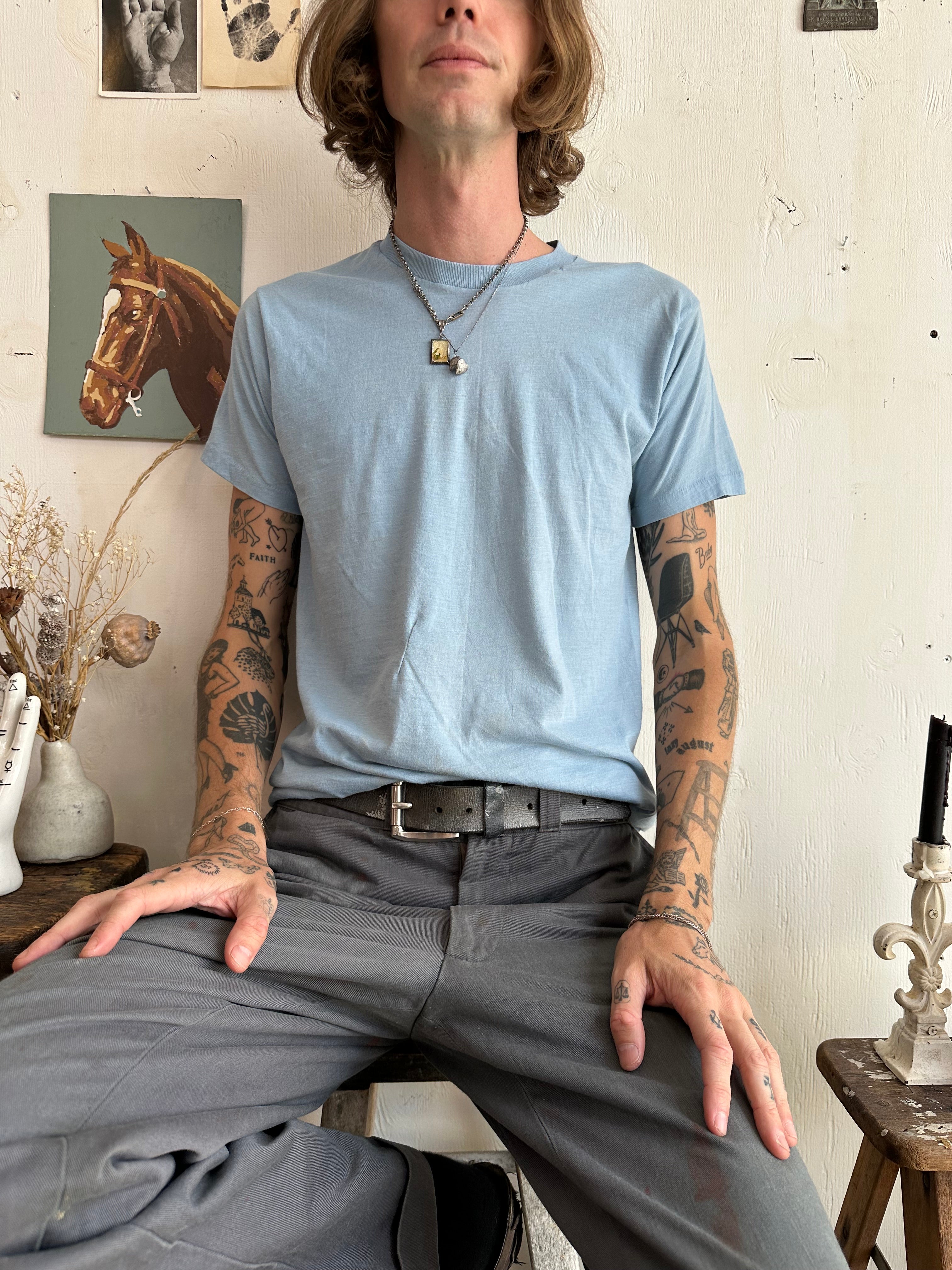 1980s Light Blue Blank (M/L)