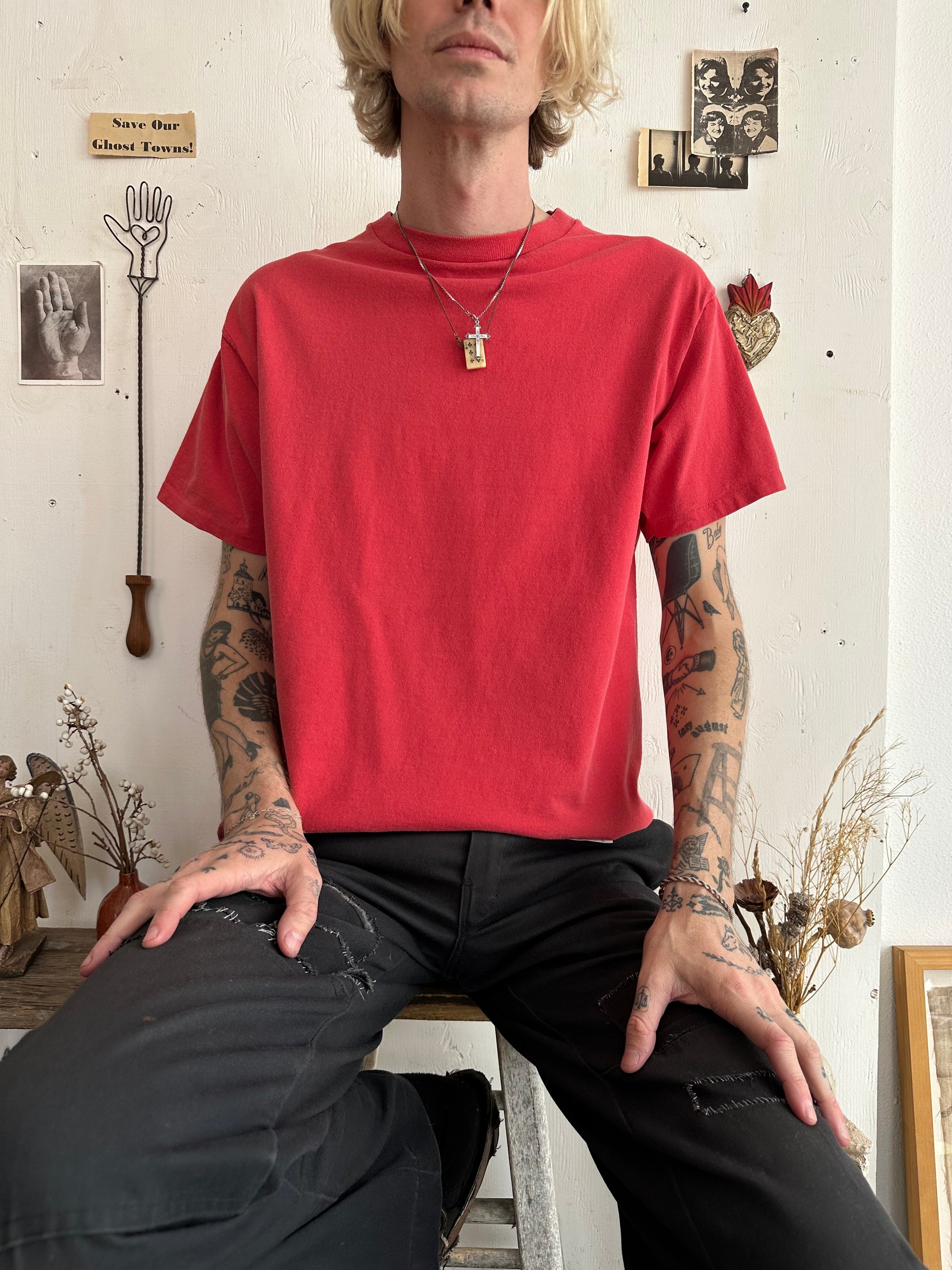 1990s Red Blank
