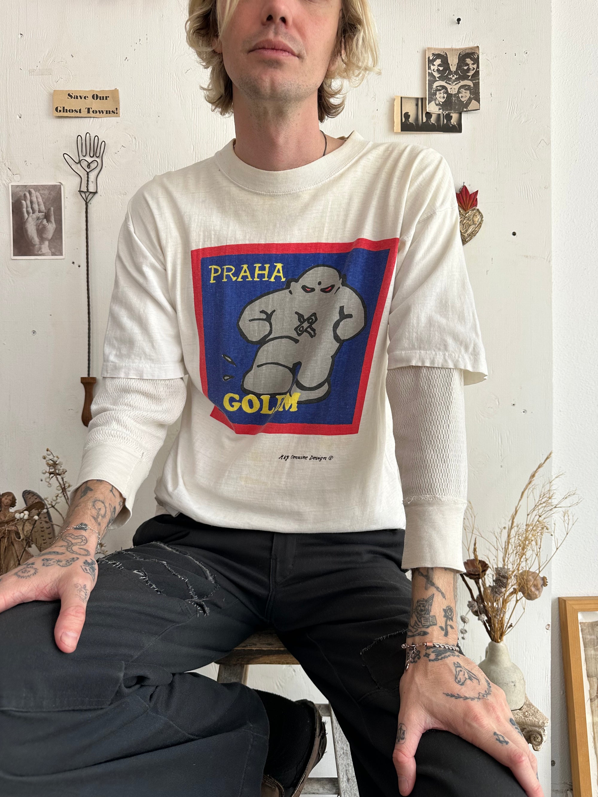 1990s Praha Golem Tee