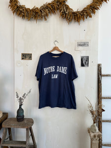 1990s Well Worn Notre Dame Law T-Shirt (L)