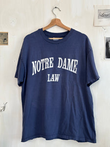 1990s Well Worn Notre Dame Law T-Shirt (L)
