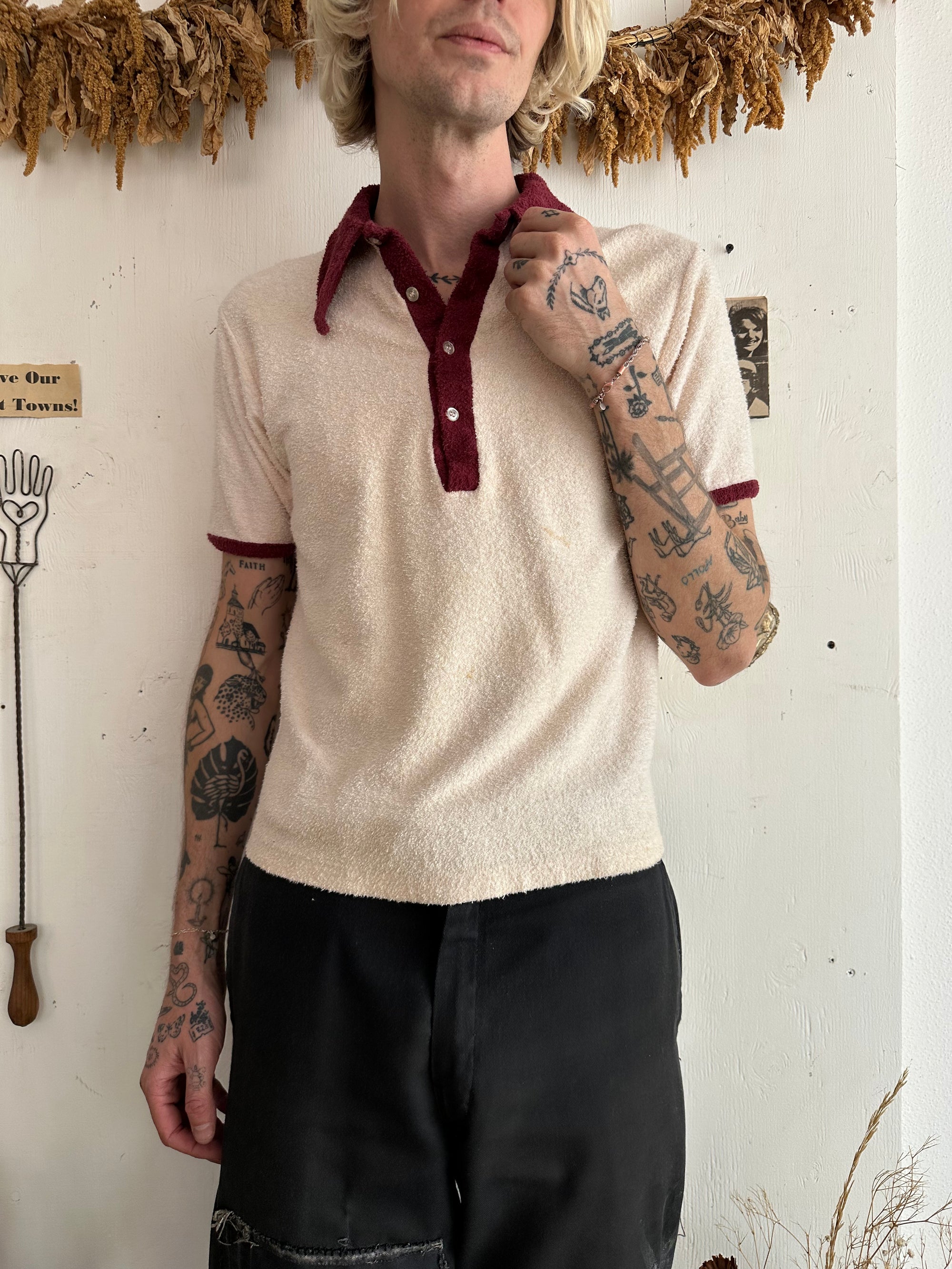 1970s Terry Cloth Polo Shirt