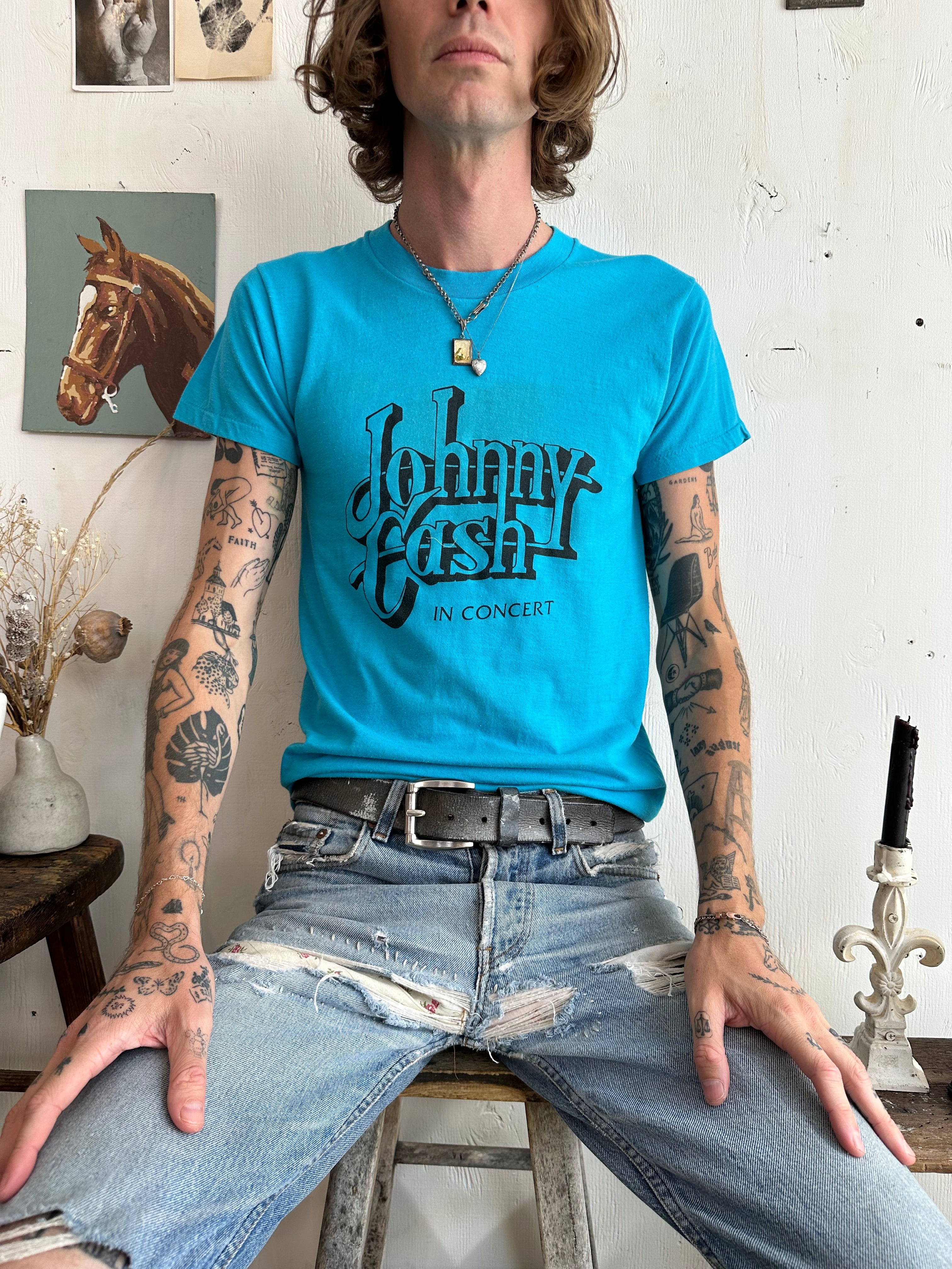1980s Johnny Cash T-Shirt (M)