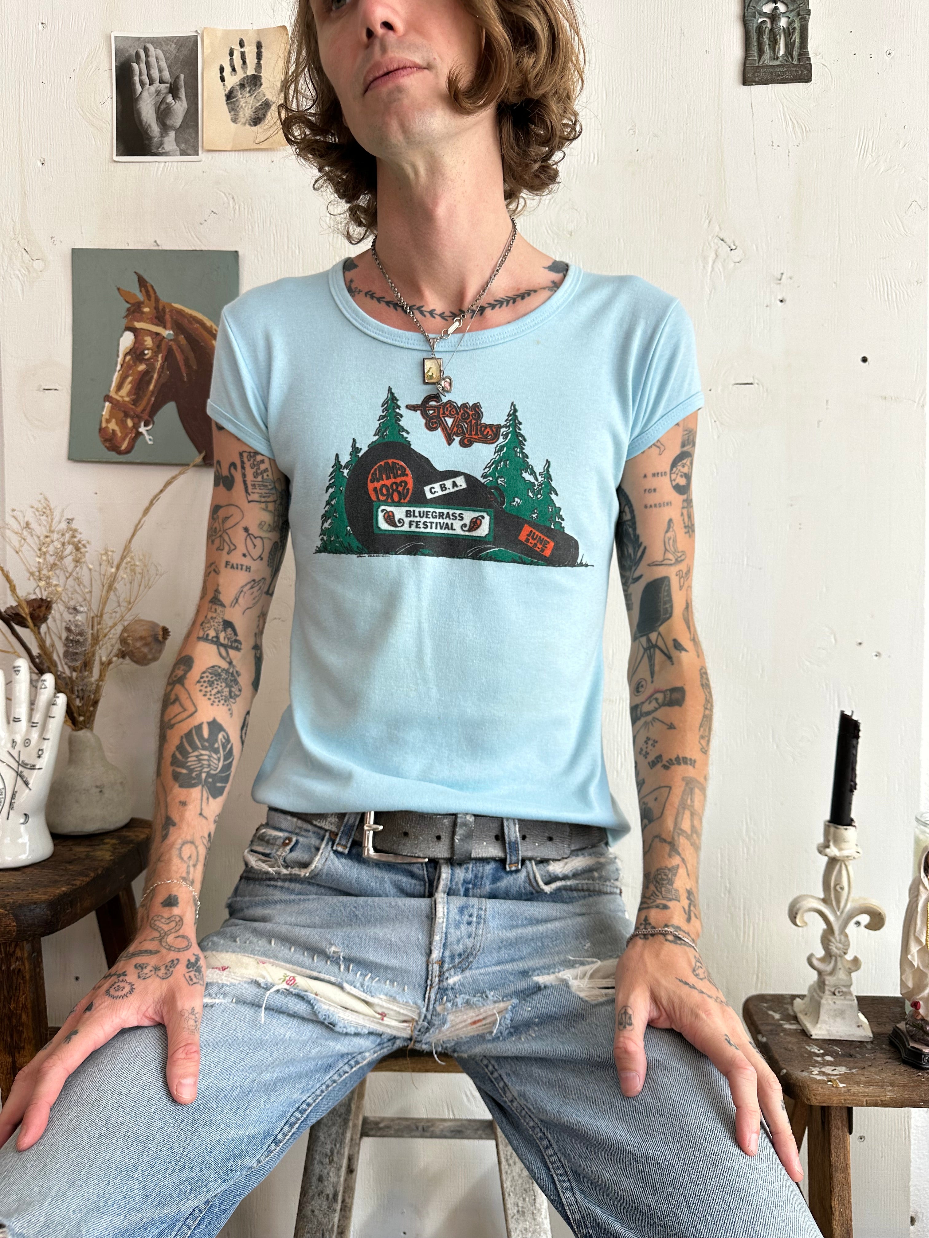 1982 Brass Valley Blue Grass T-Shirt (S/M)
