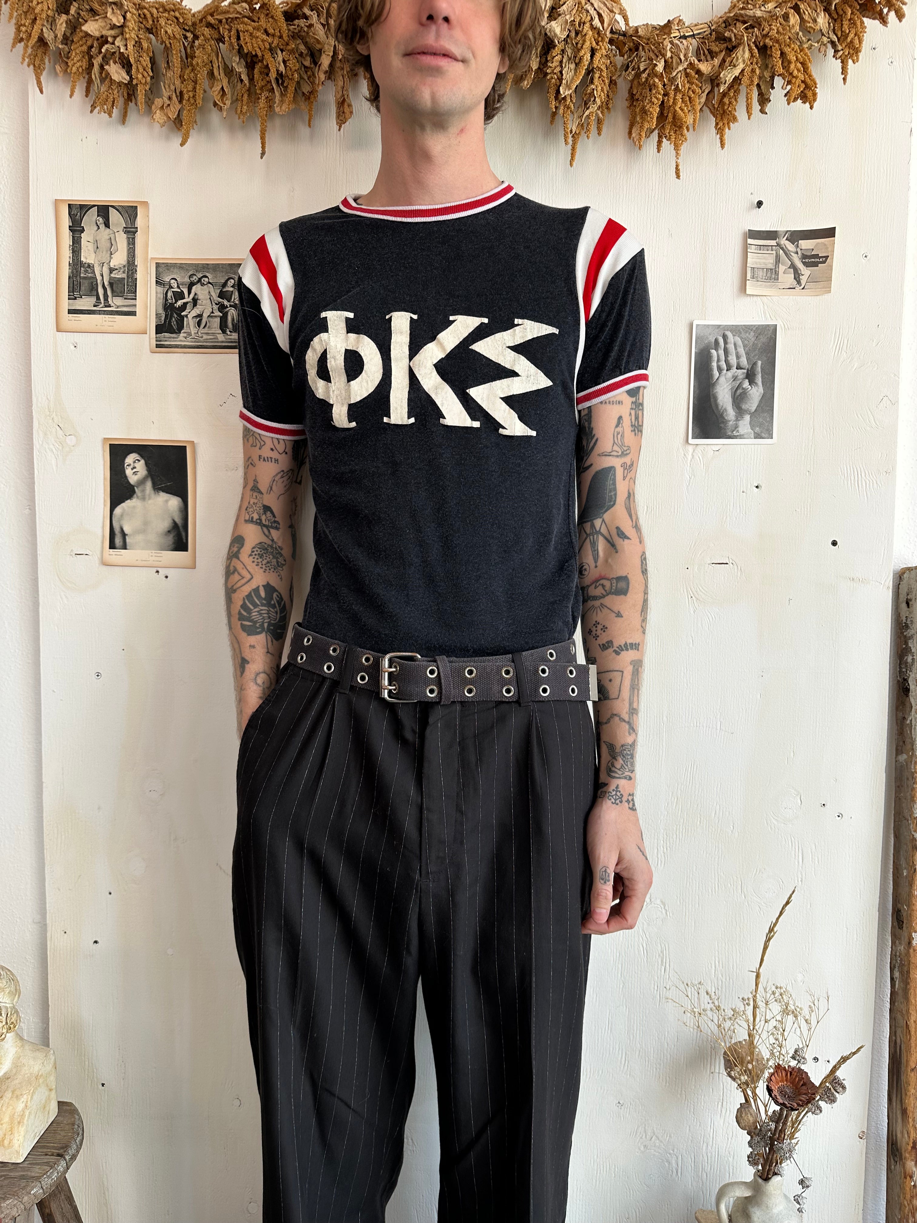 1960s Well Worn Fraternity Athletic Tee (M)