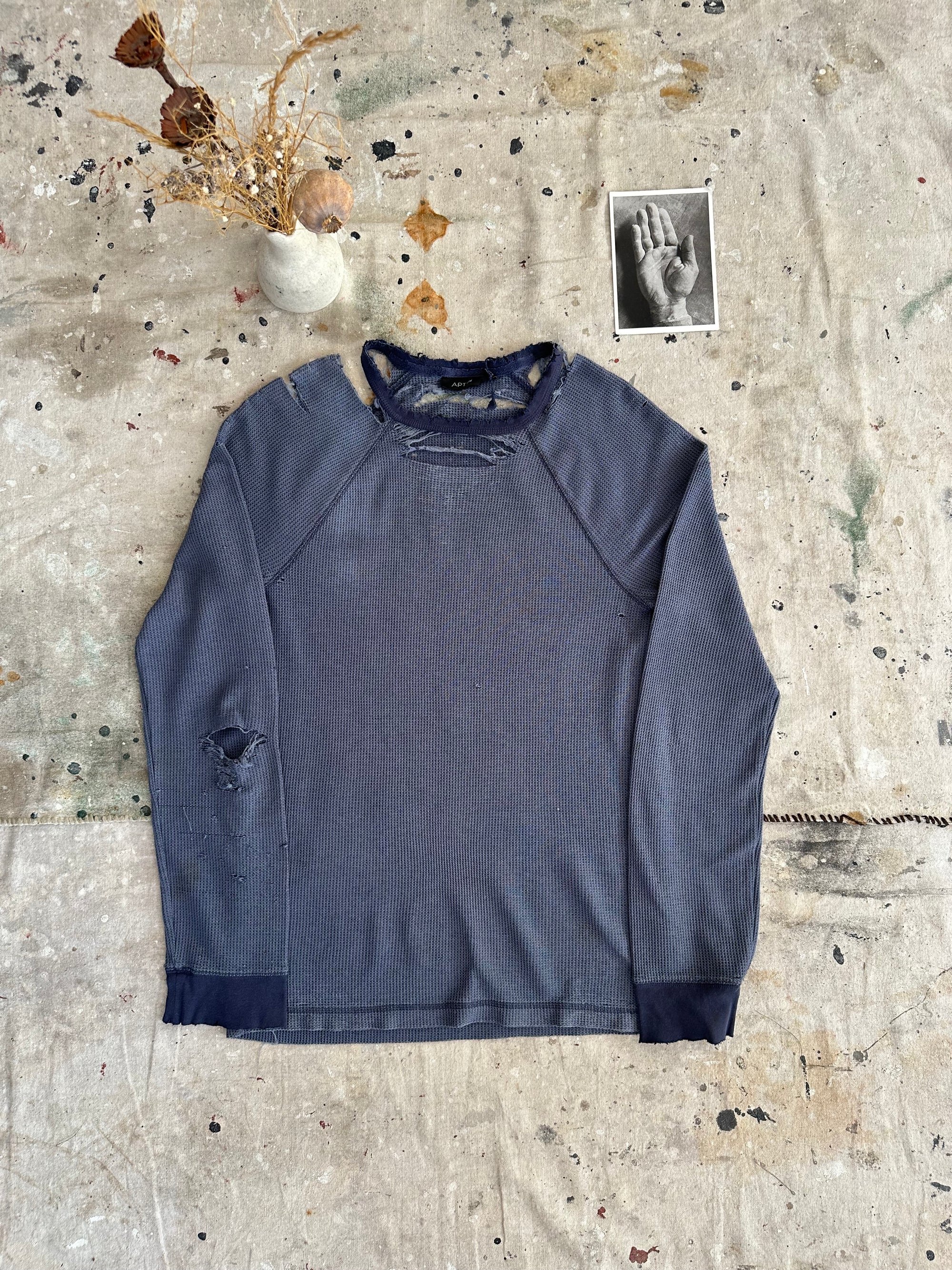 2000s Thrashed Slate Blue Thermal
