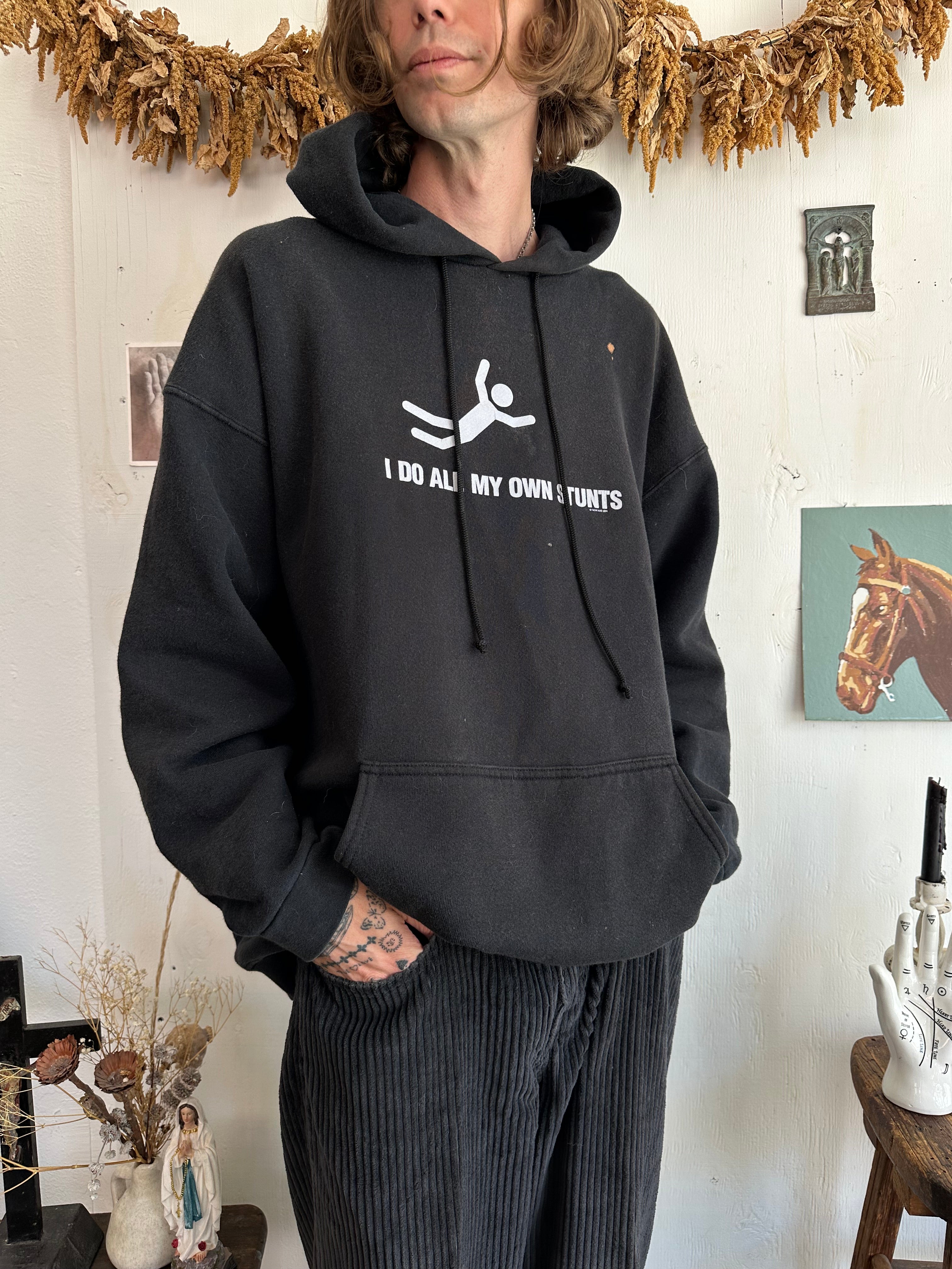 2000s I Do All My Own Stunts Hoodie (Boxy XL)