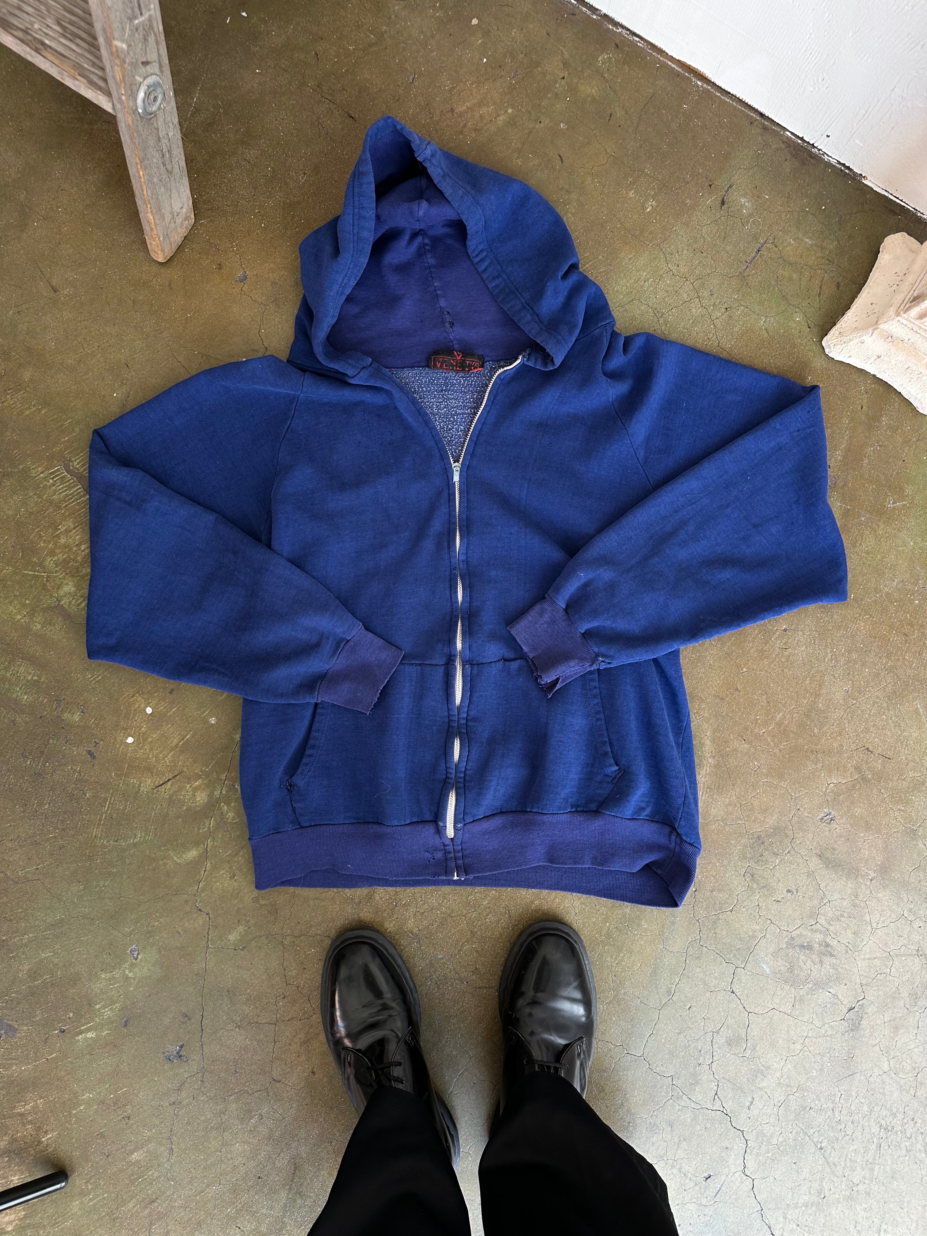 1980s Hand Repaired Navy Hoodie (M/L)