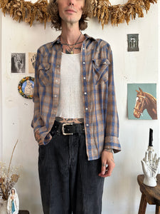 1980s Western Snap Button Shirt (L)
