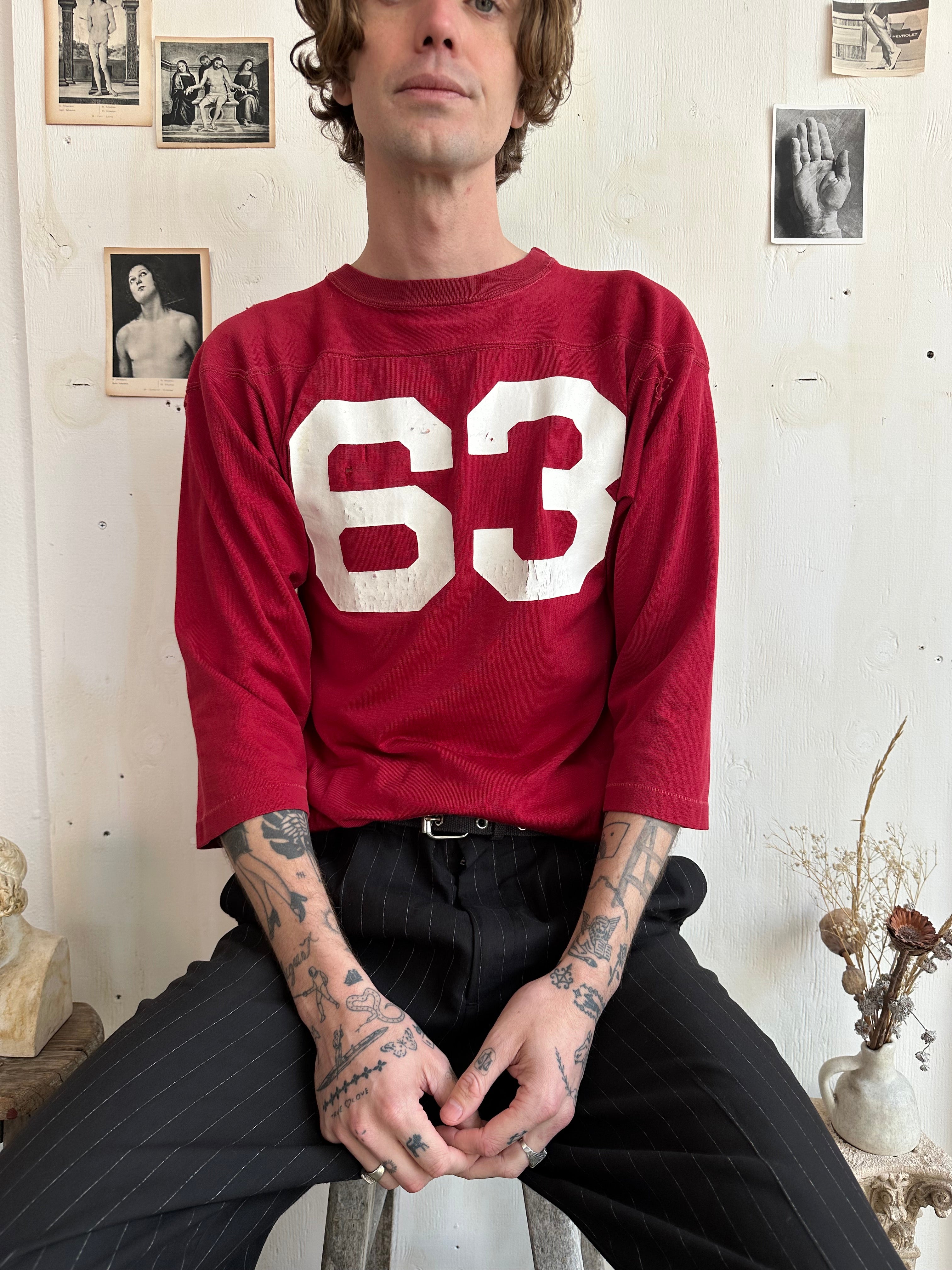 1960s Number 63 Athletic Long Sleeve (M)