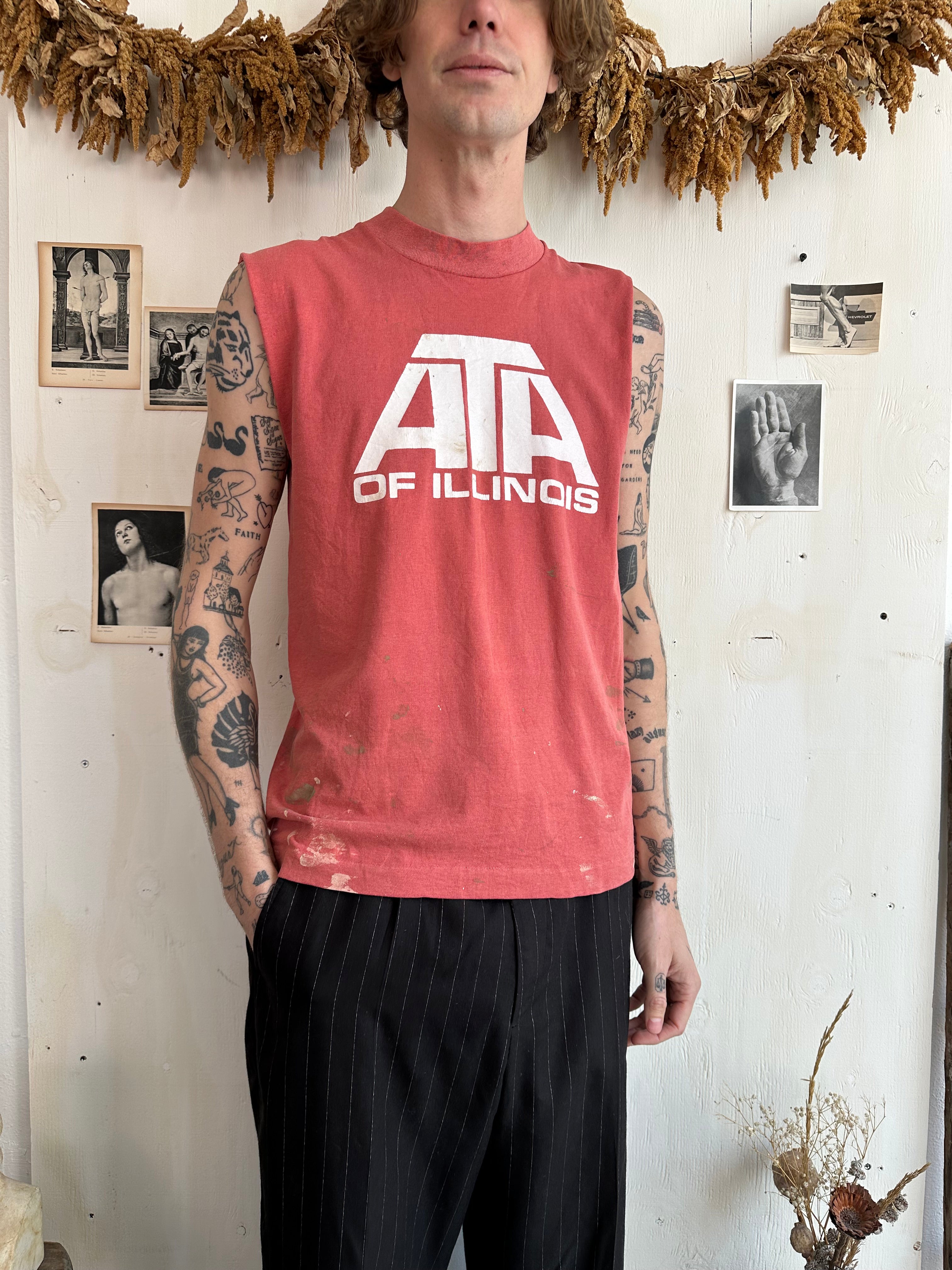 1980s Thrashed ATA Of Illinois Muscle Tee (M)
