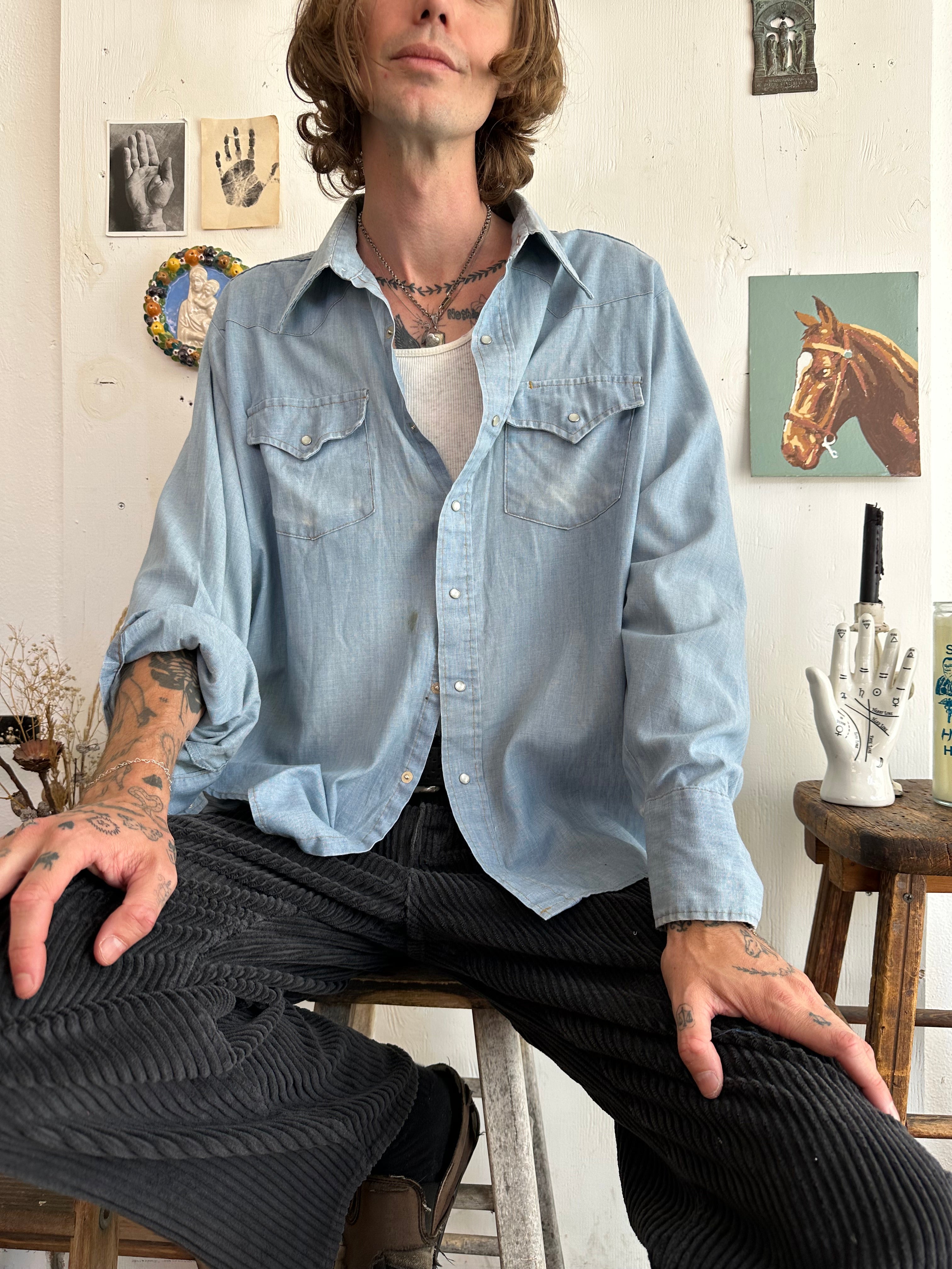 1970s Well Worn Western Shirt (Boxy XL)