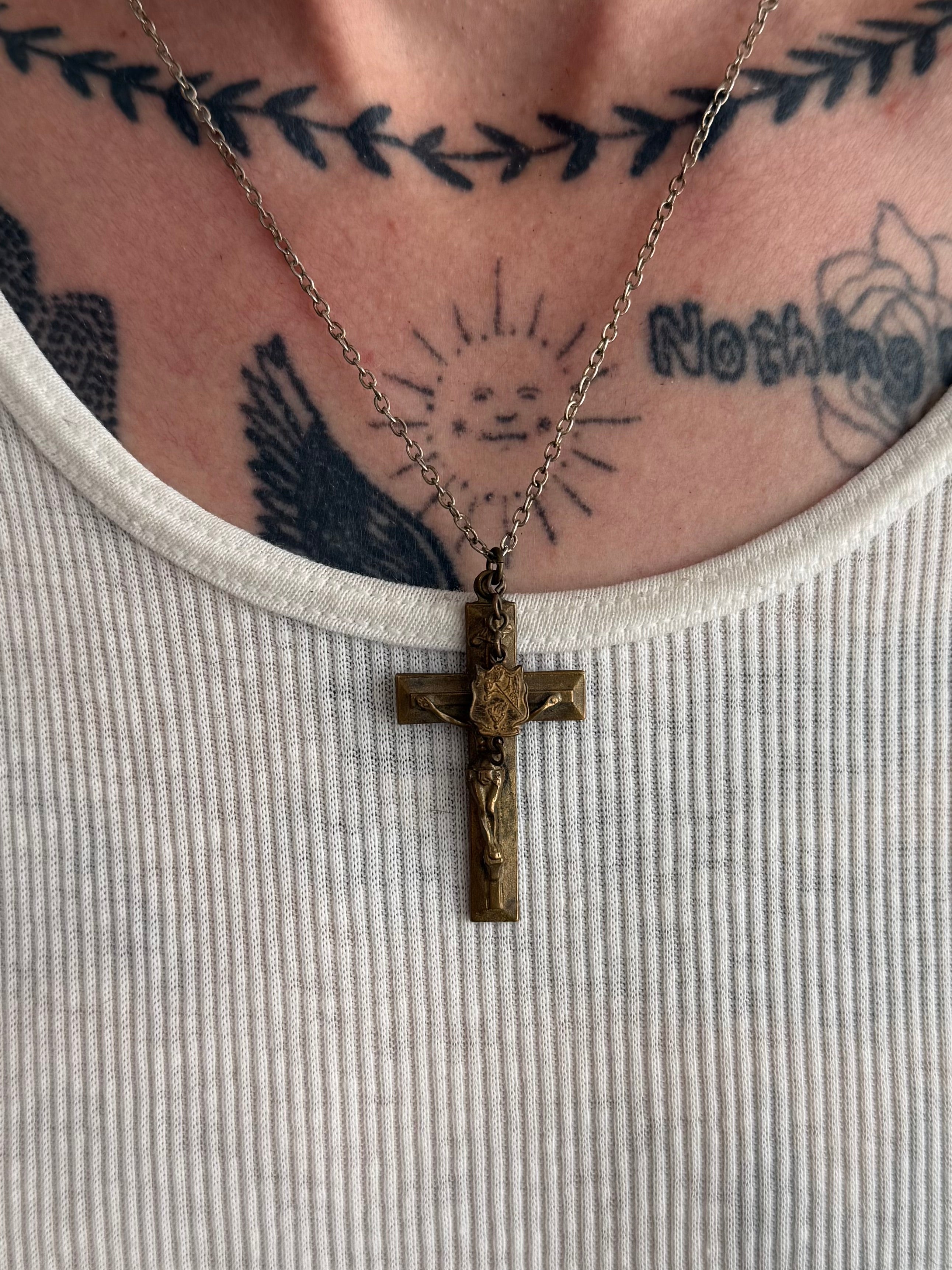 Jesus on the Cross Necklace (21")