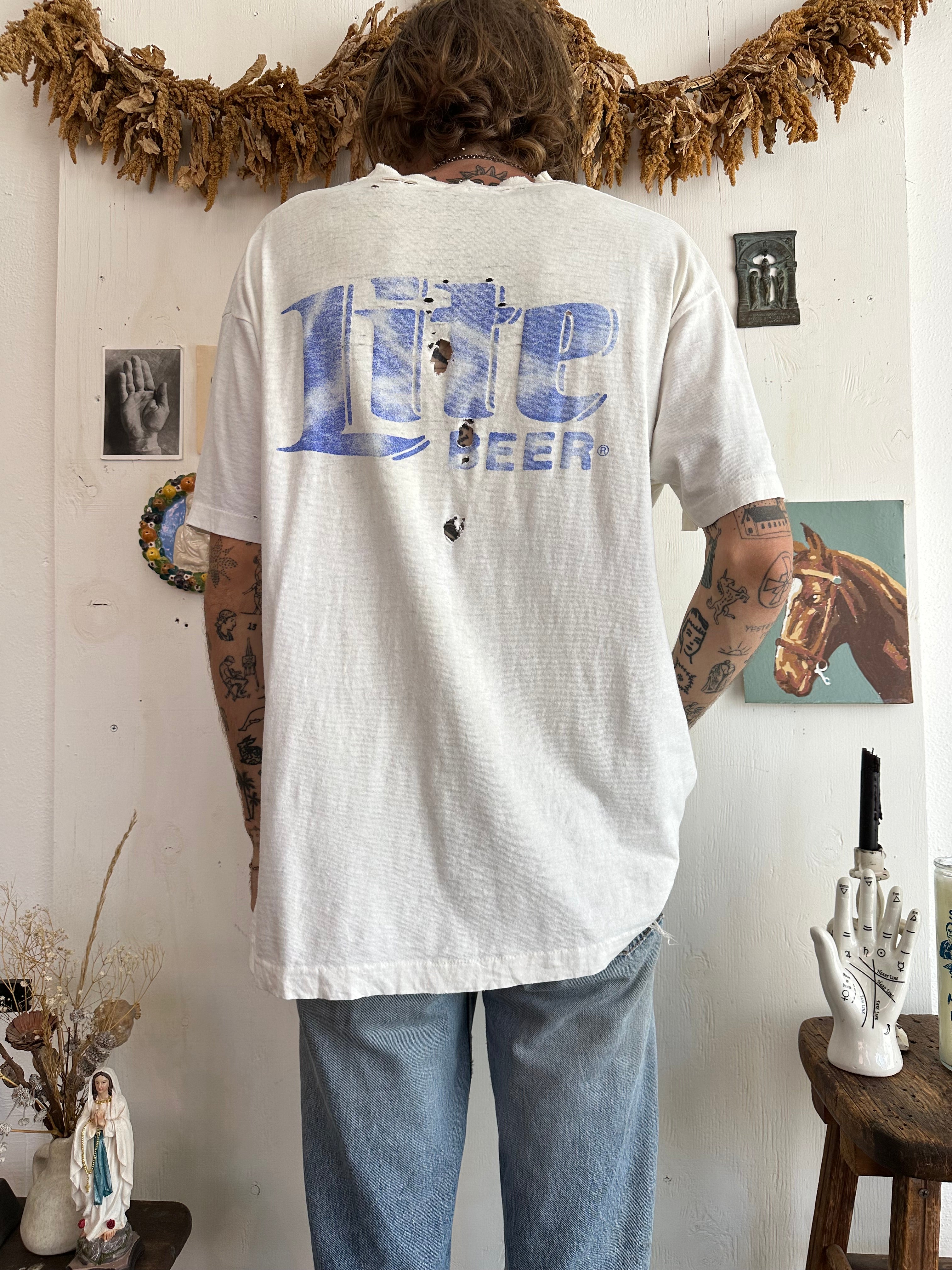 1990s Thrashed Miller Lite Tee (XL)