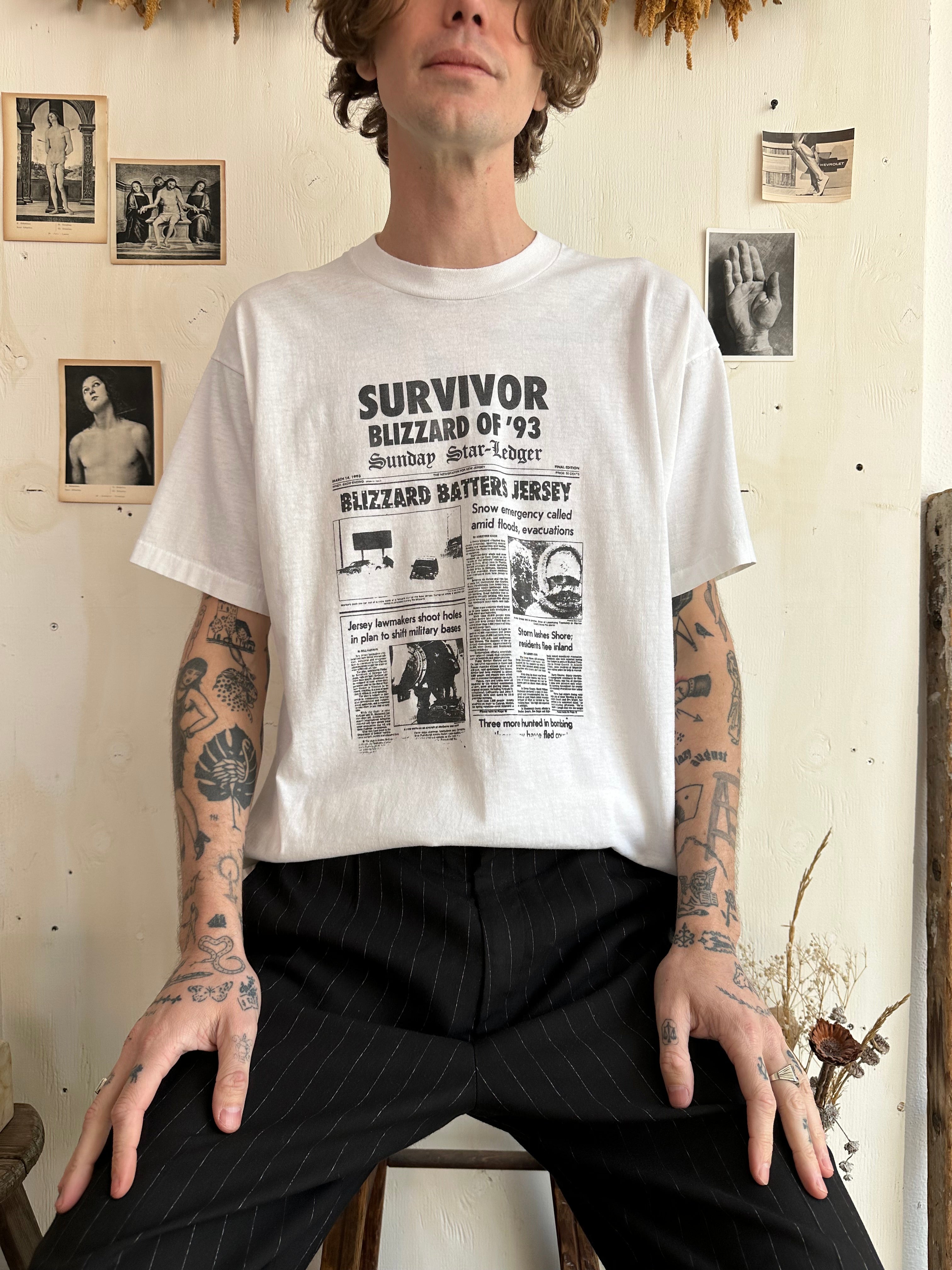 1993 Jersey Blizzard News T-Shirt (L/XL)