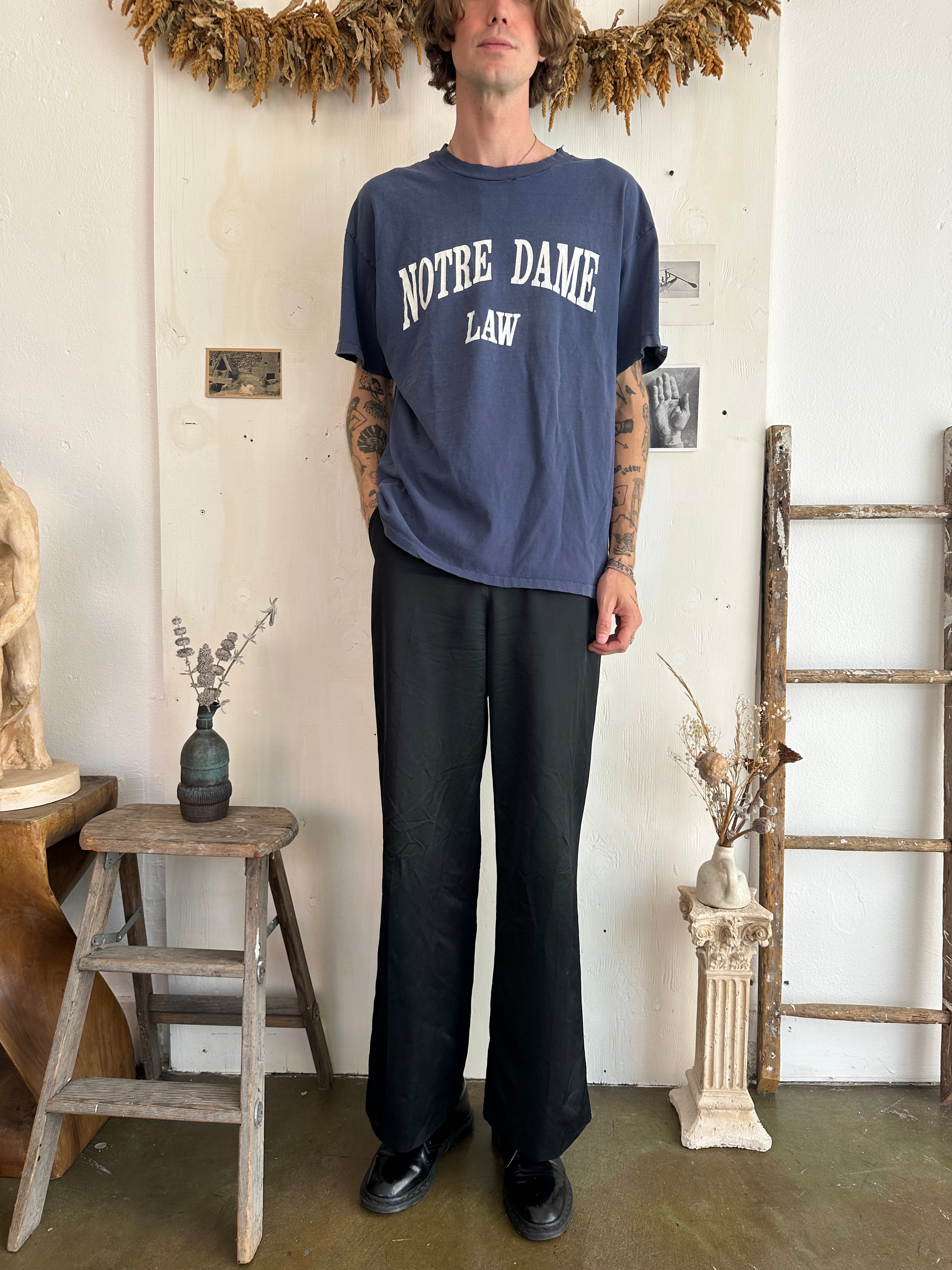 1990s Well Worn Notre Dame Law T-Shirt (L)