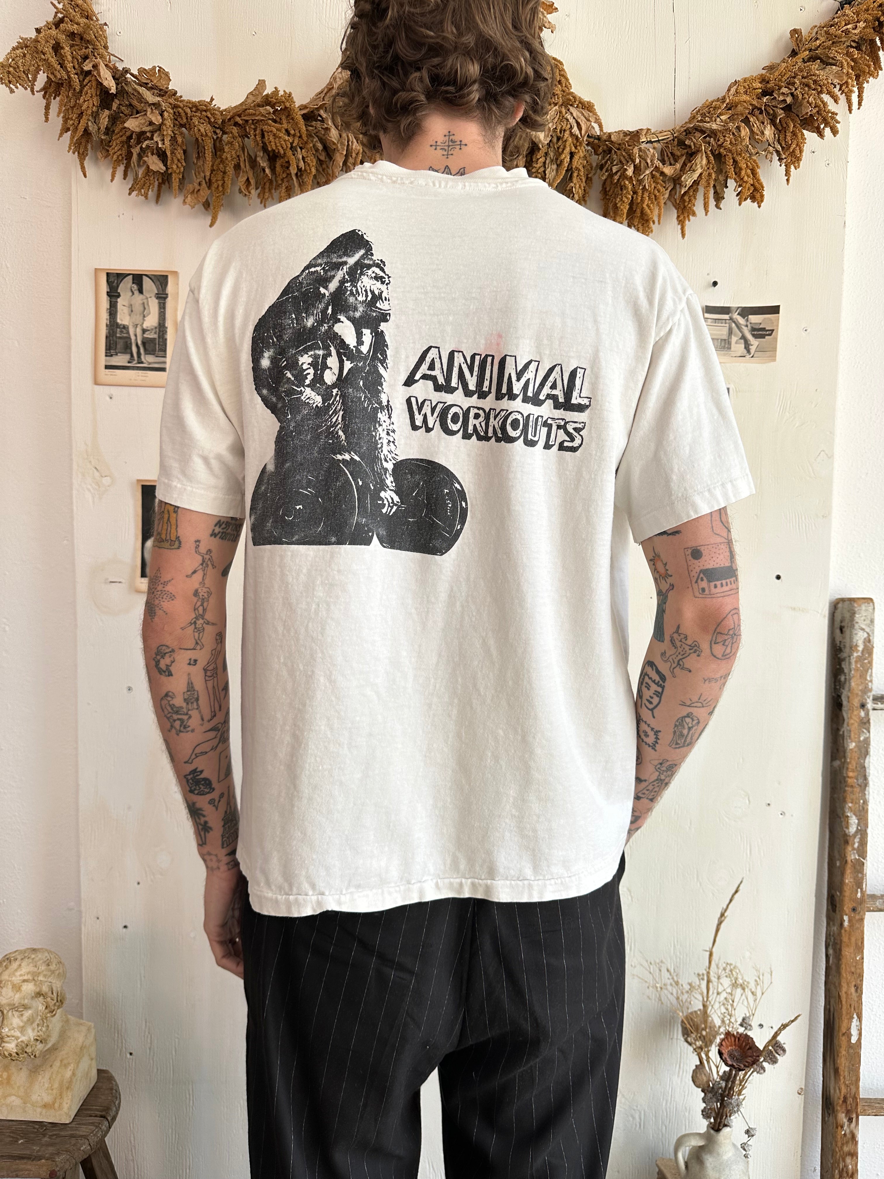 1980s Animal Workouts T-Shirt (L/XL)
