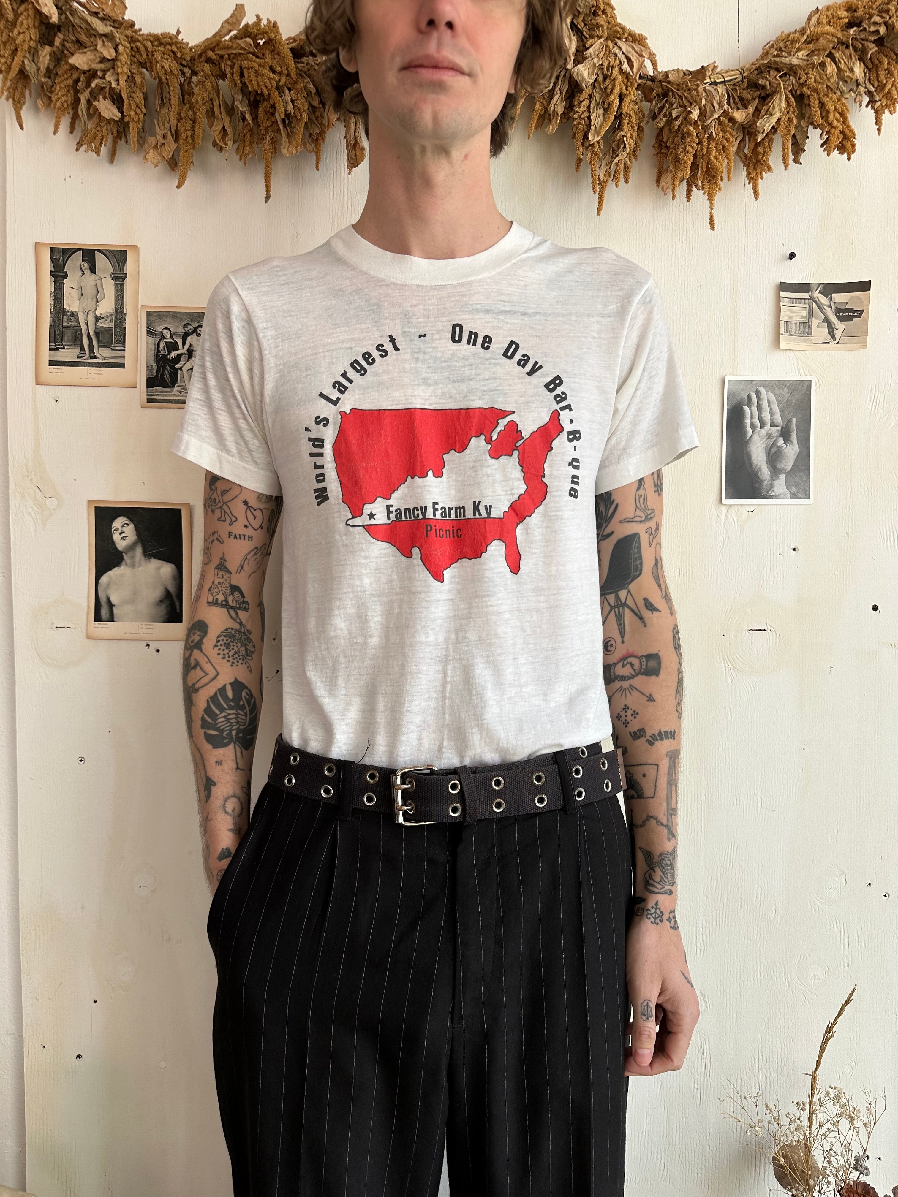 1980s Paper Thin Fancy Farm BBQ Tee (M)