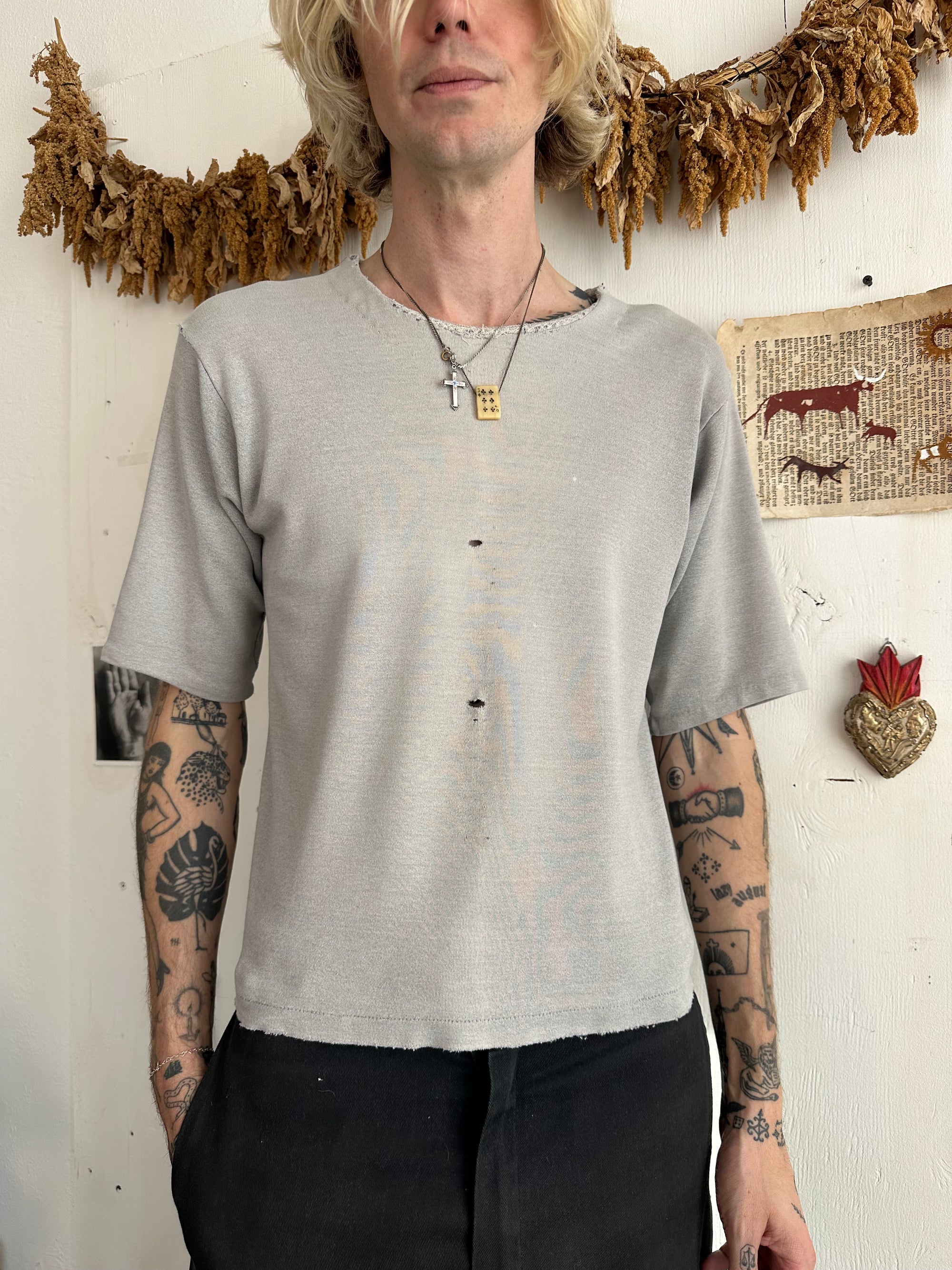 1940s Repaired Perfect Short Sleeve Sweater/Tee