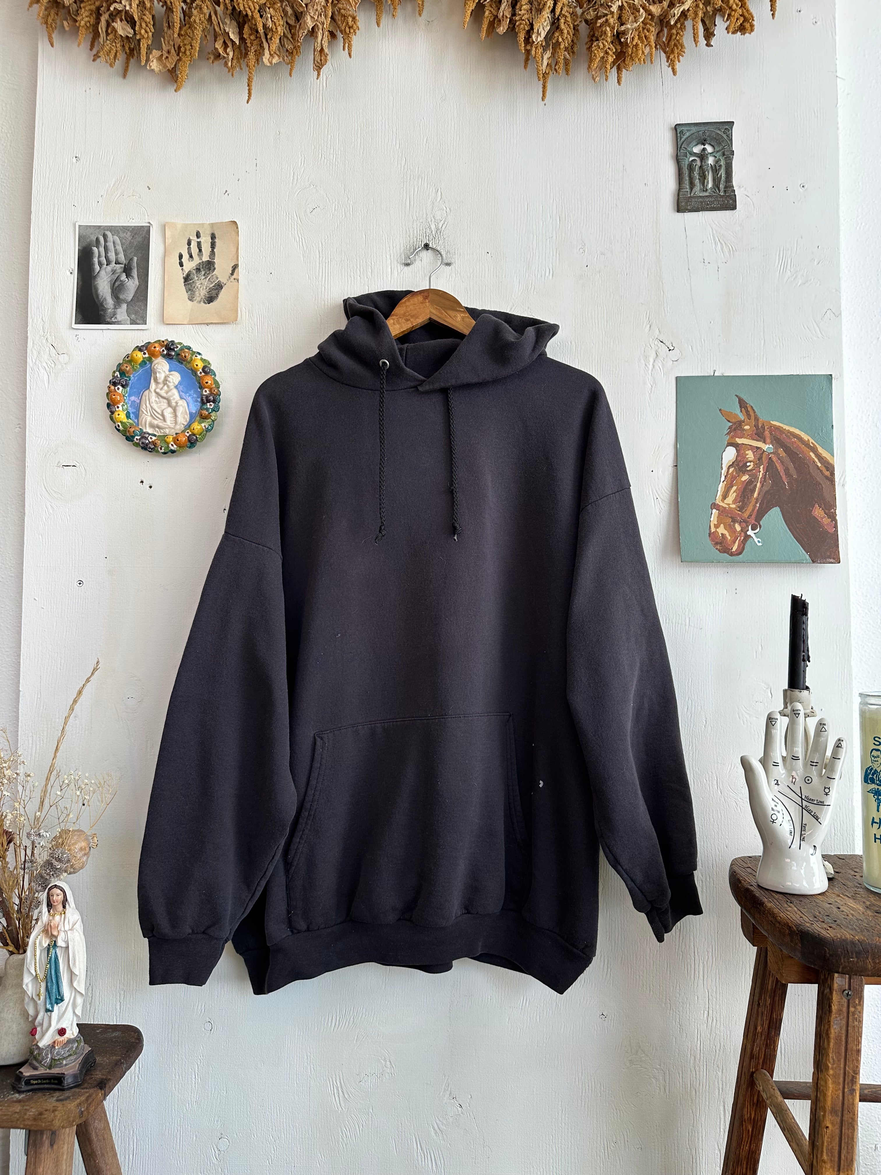 1990s Faded Black Hoodie (Boxy XL)
