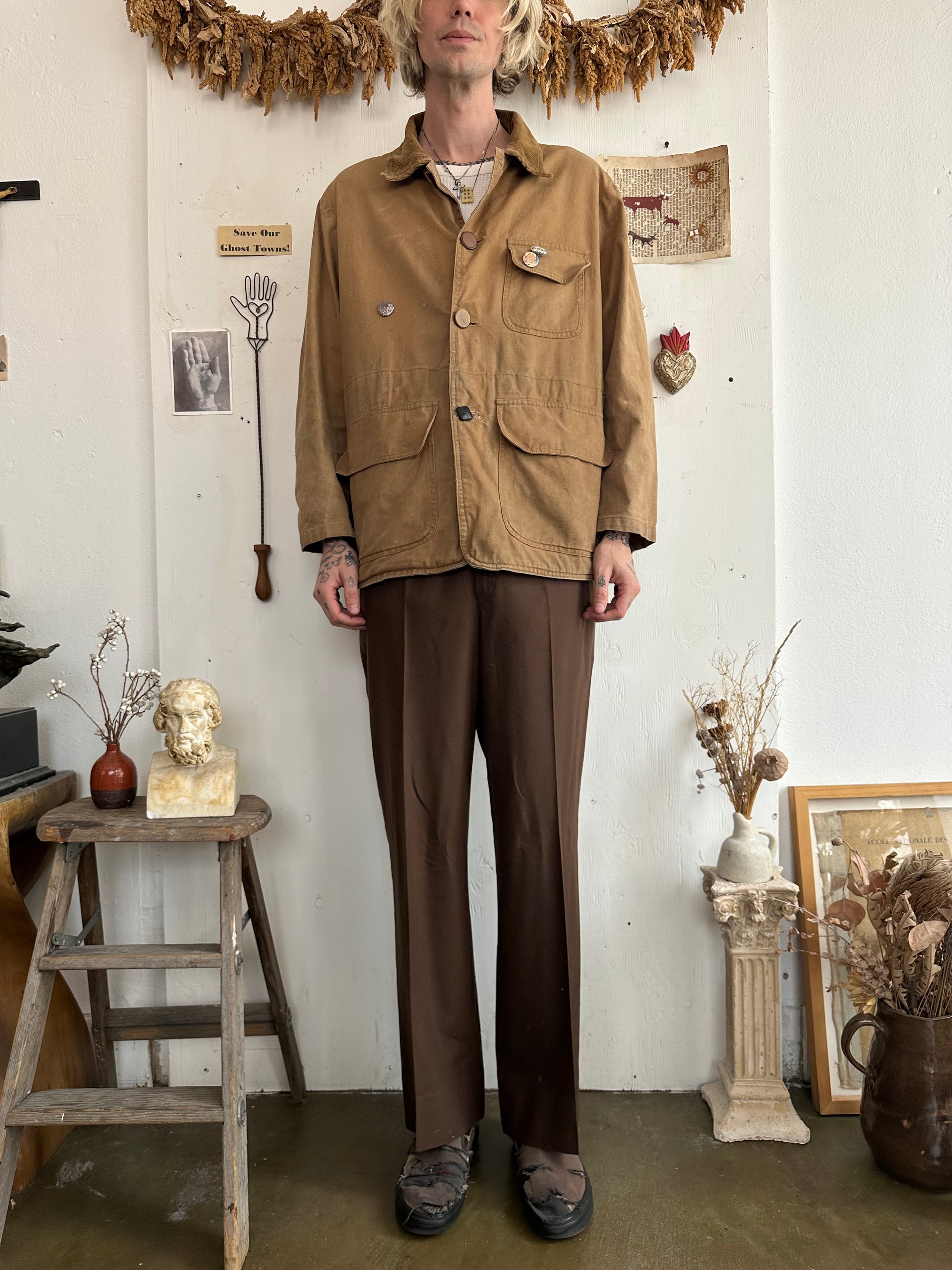 1950s Perfectly Worn Hunting Jacket W/ Pins