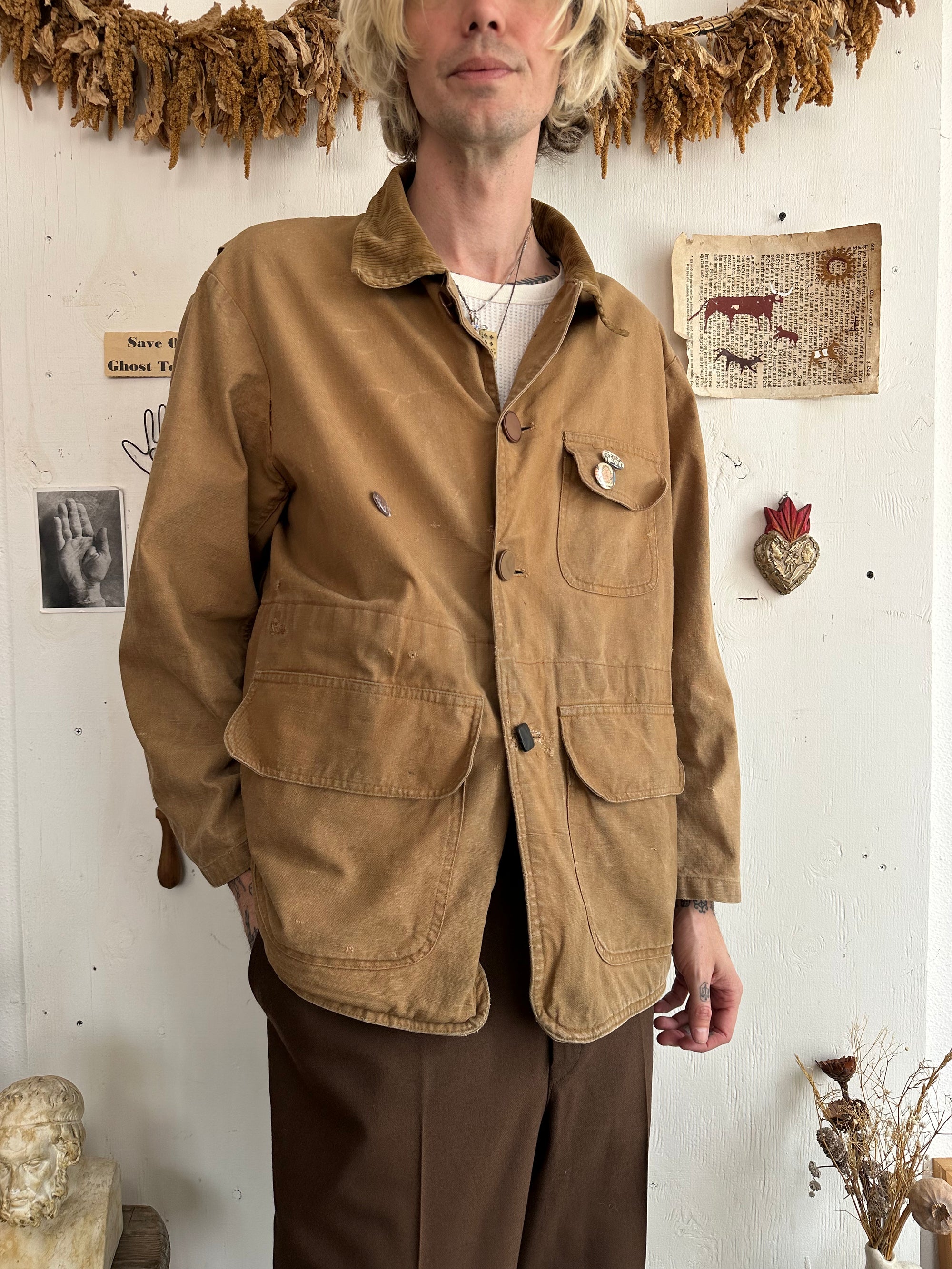 1950s Perfectly Worn Hunting Jacket W/ Pins