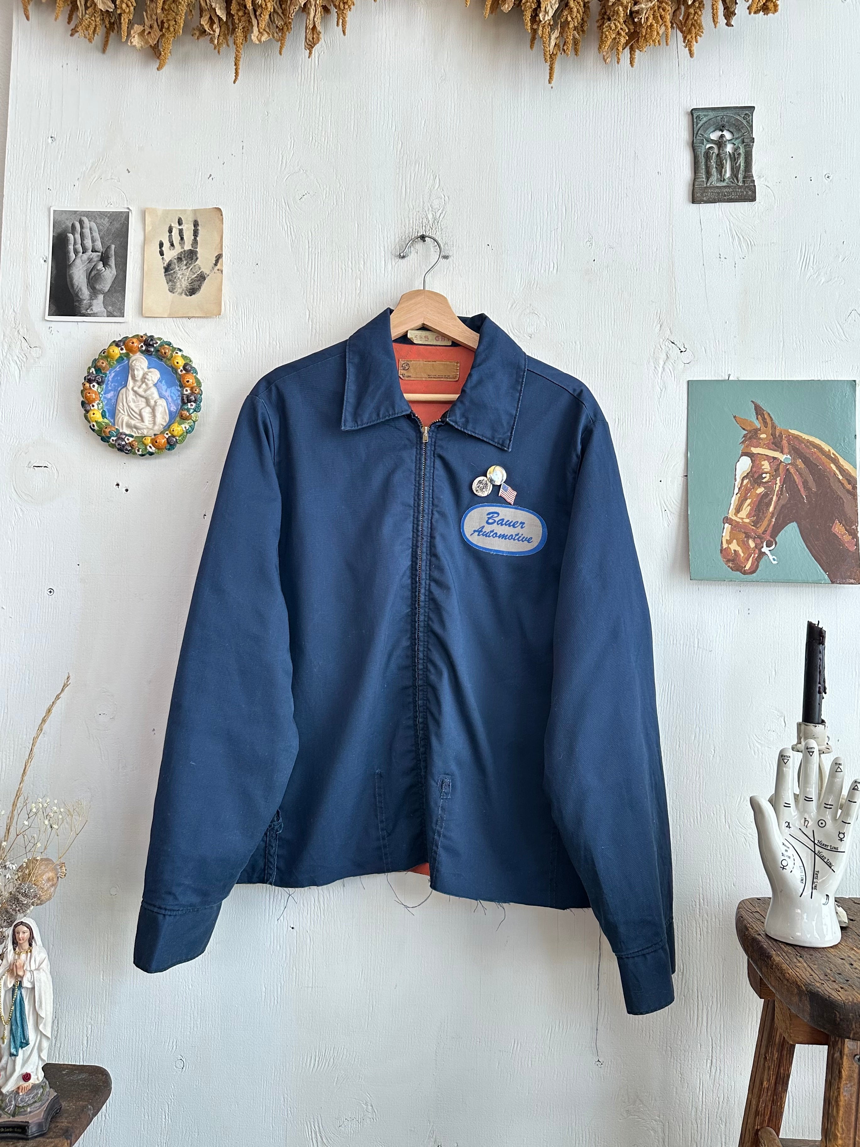 1960s Chopped Work Jacket W/ Pins (Boxy M)