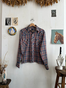 1970s Chopped Paper Thin Western Shirt (Boxy M)