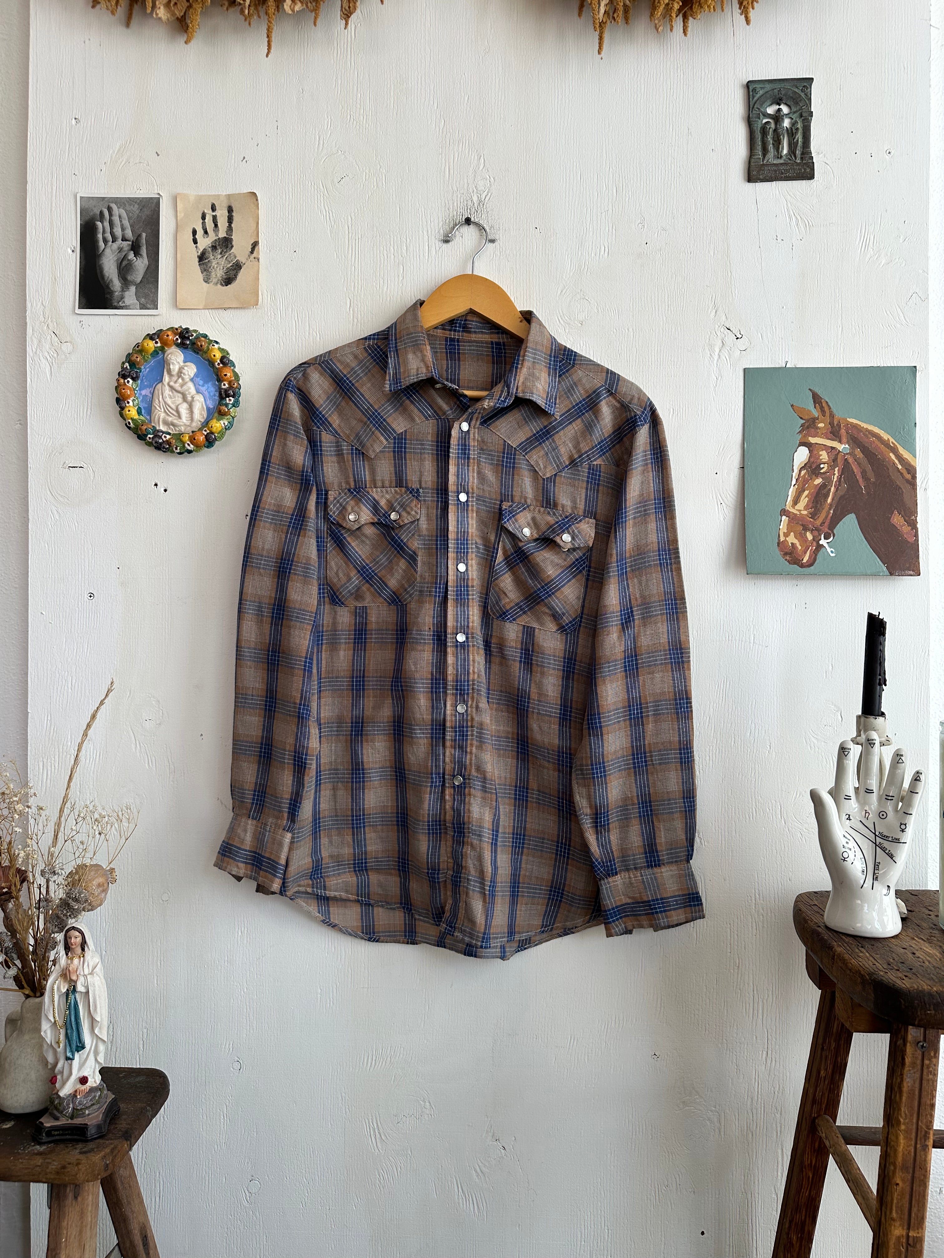 1980s Western Snap Button Shirt (L)