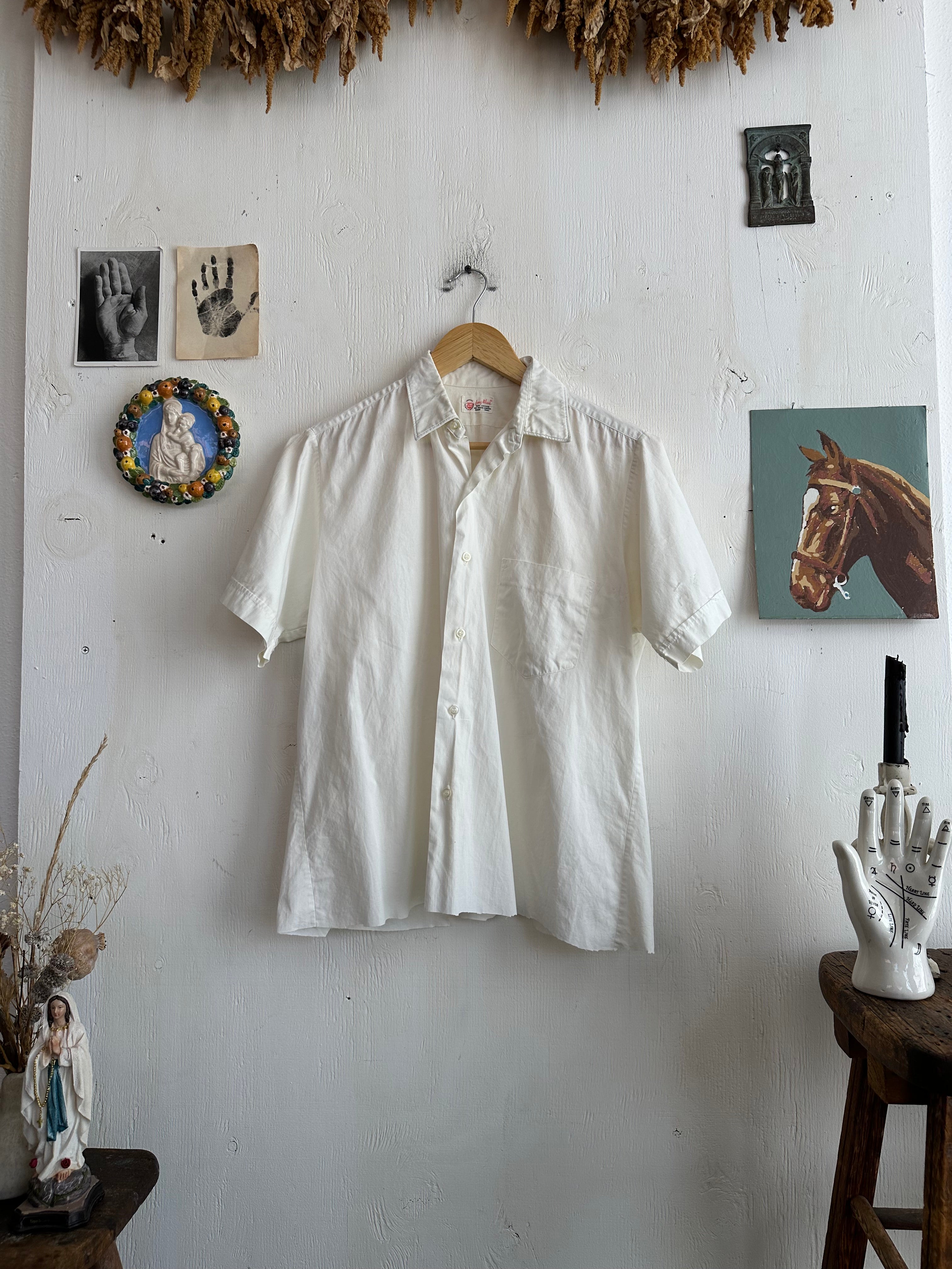 1960s Chopped Button Up (Boxy M)