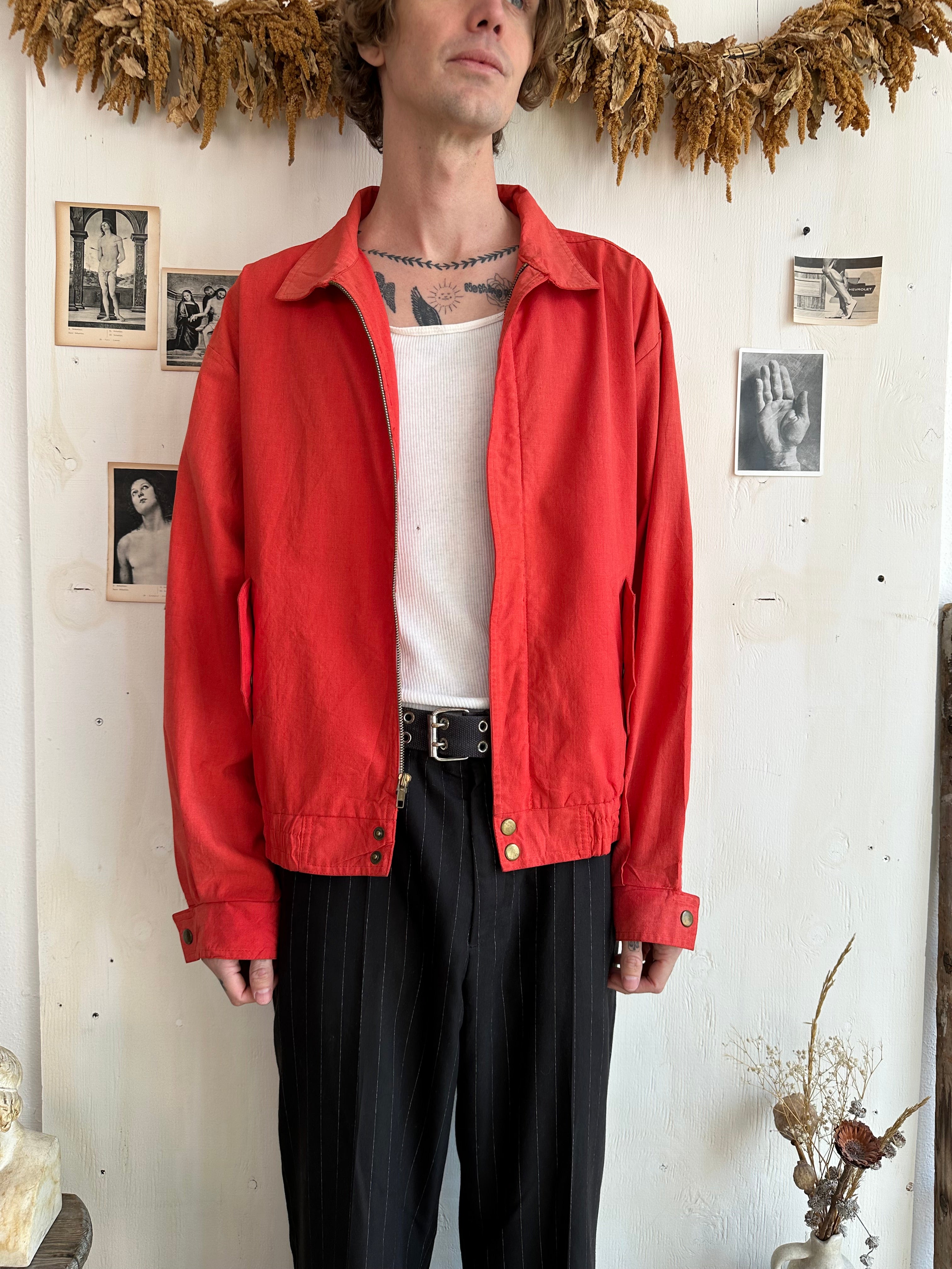 1990s Sun Faded Red Work Jacket (Boxy XL)