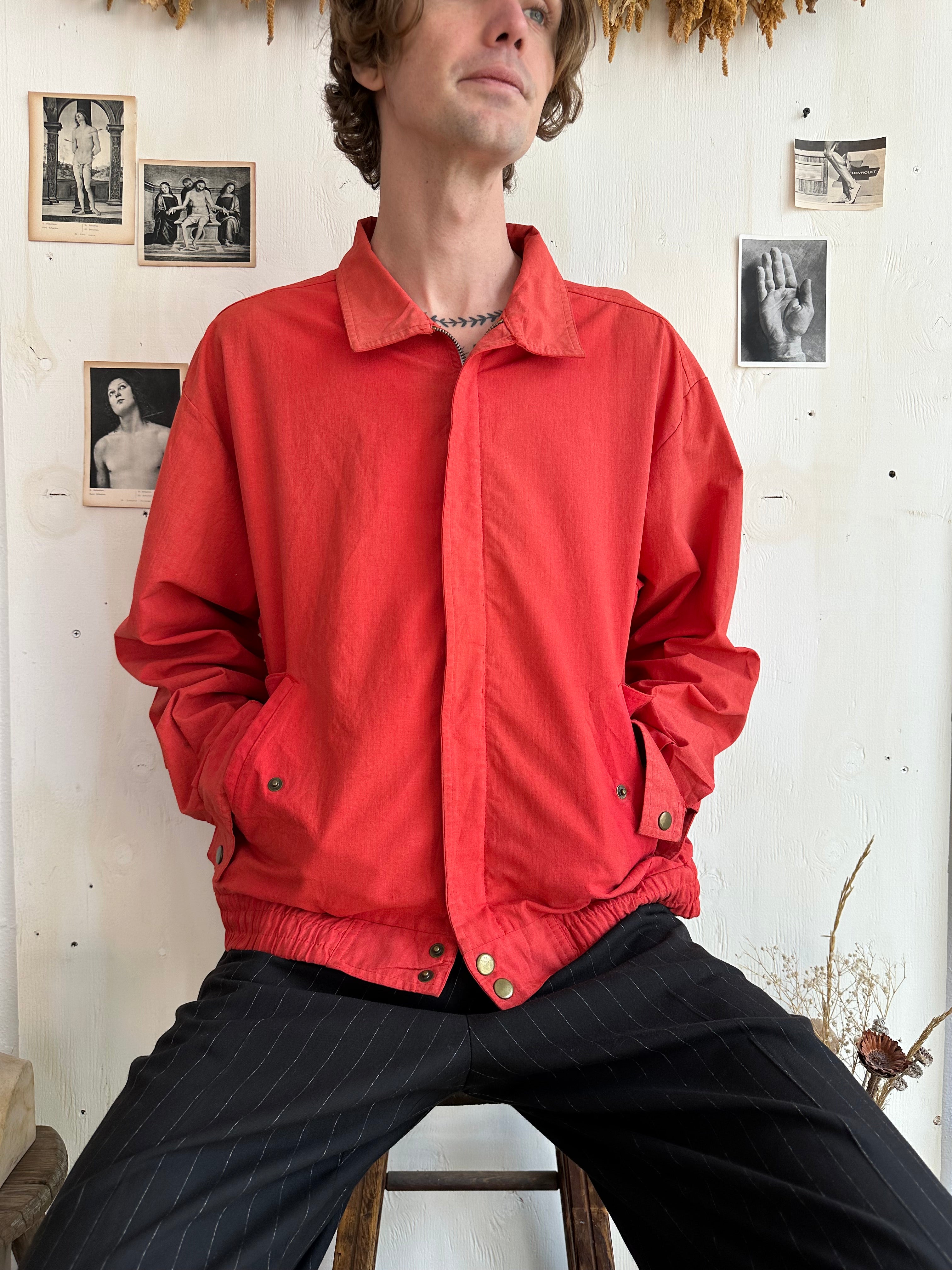 1990s Sun Faded Red Work Jacket (Boxy XL)