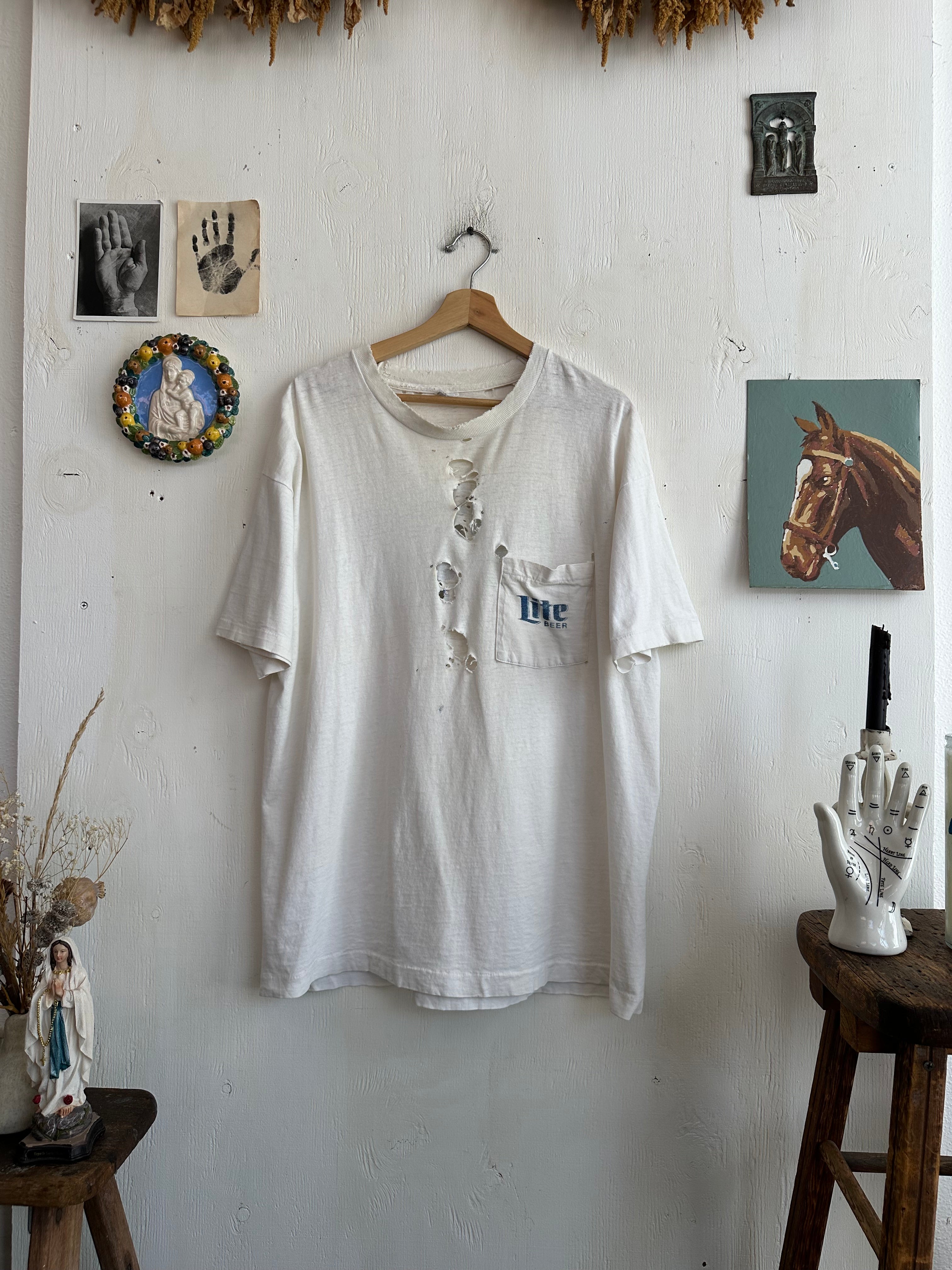 1990s Thrashed Miller Lite Tee (XL)