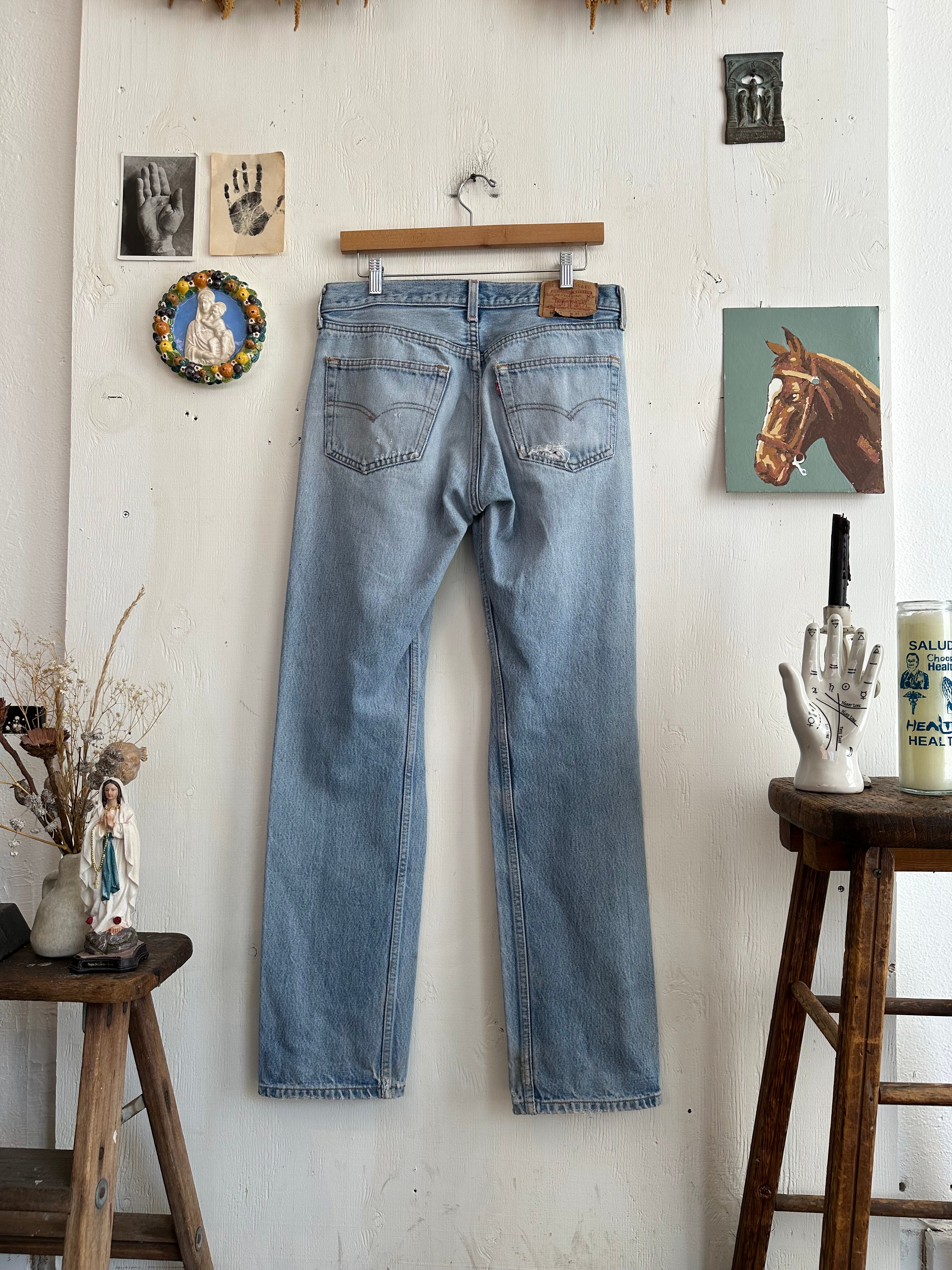 1990s Thrashed Levis 501s (32/33)