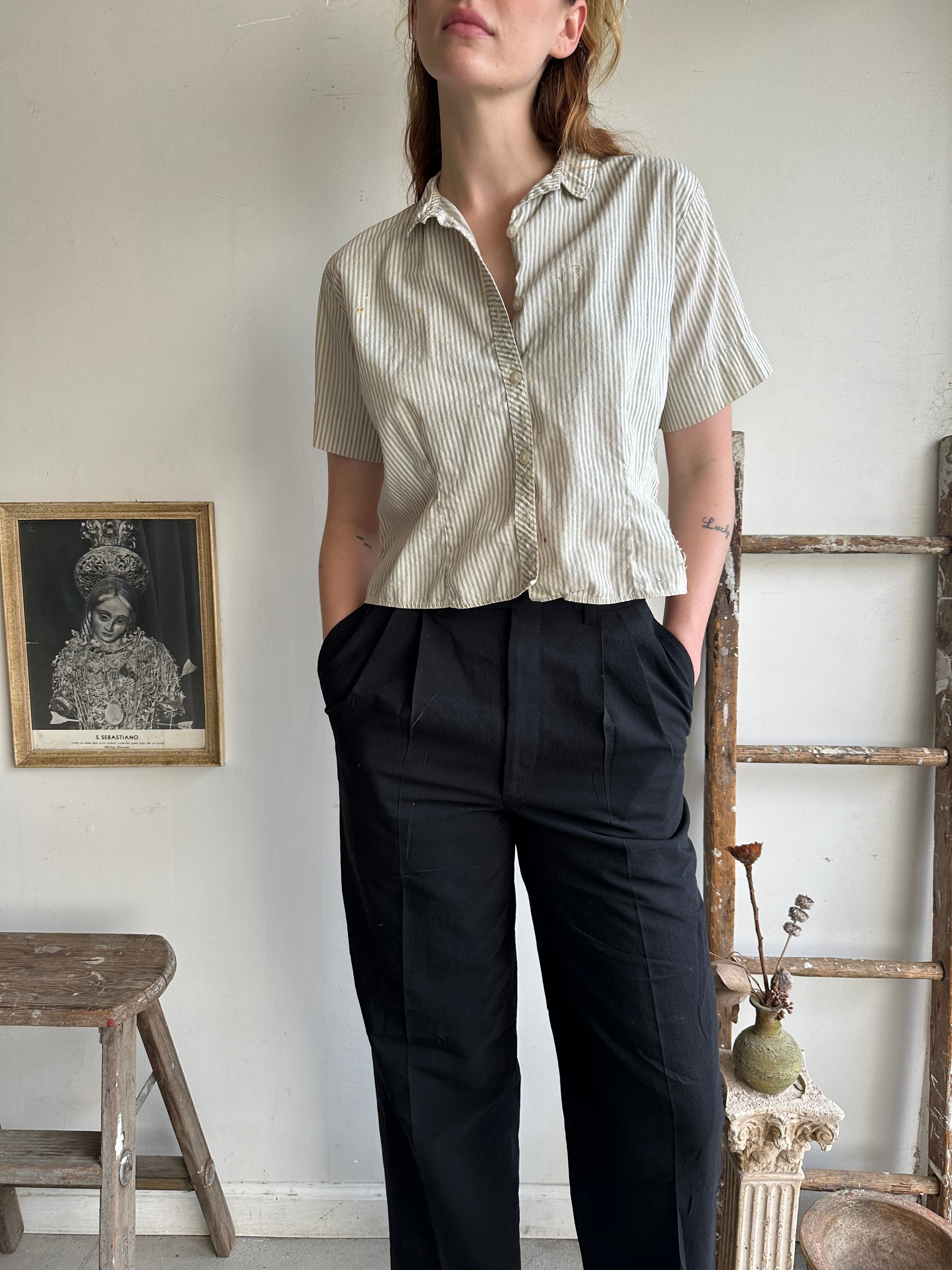 1950s Thrashed Tailored Button-Up (Boxy S)