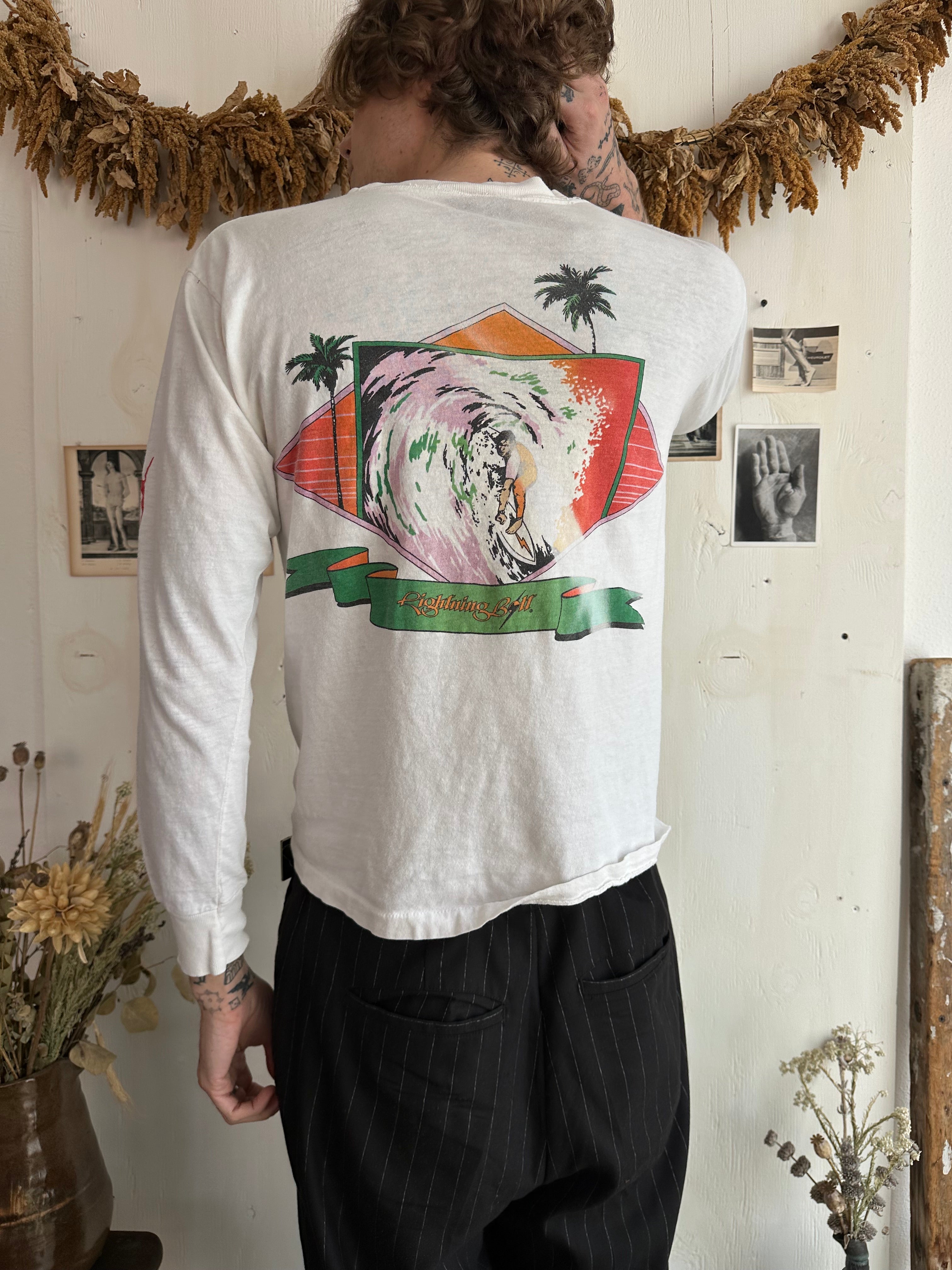1970s Lightning Bolt Surf Long Sleeve (Boxy M)