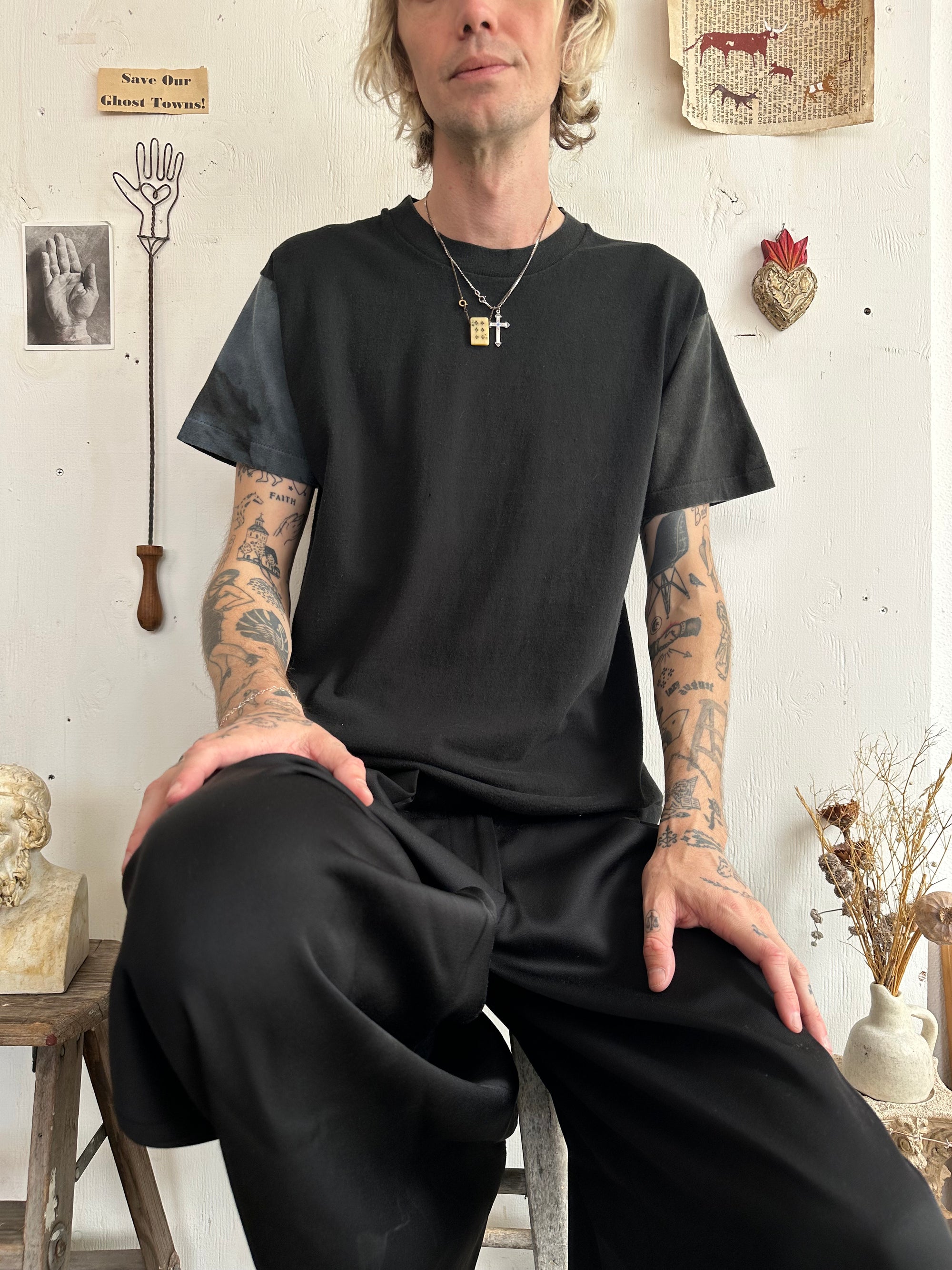 1970s Black Blank W/ Mismatched Sleeves