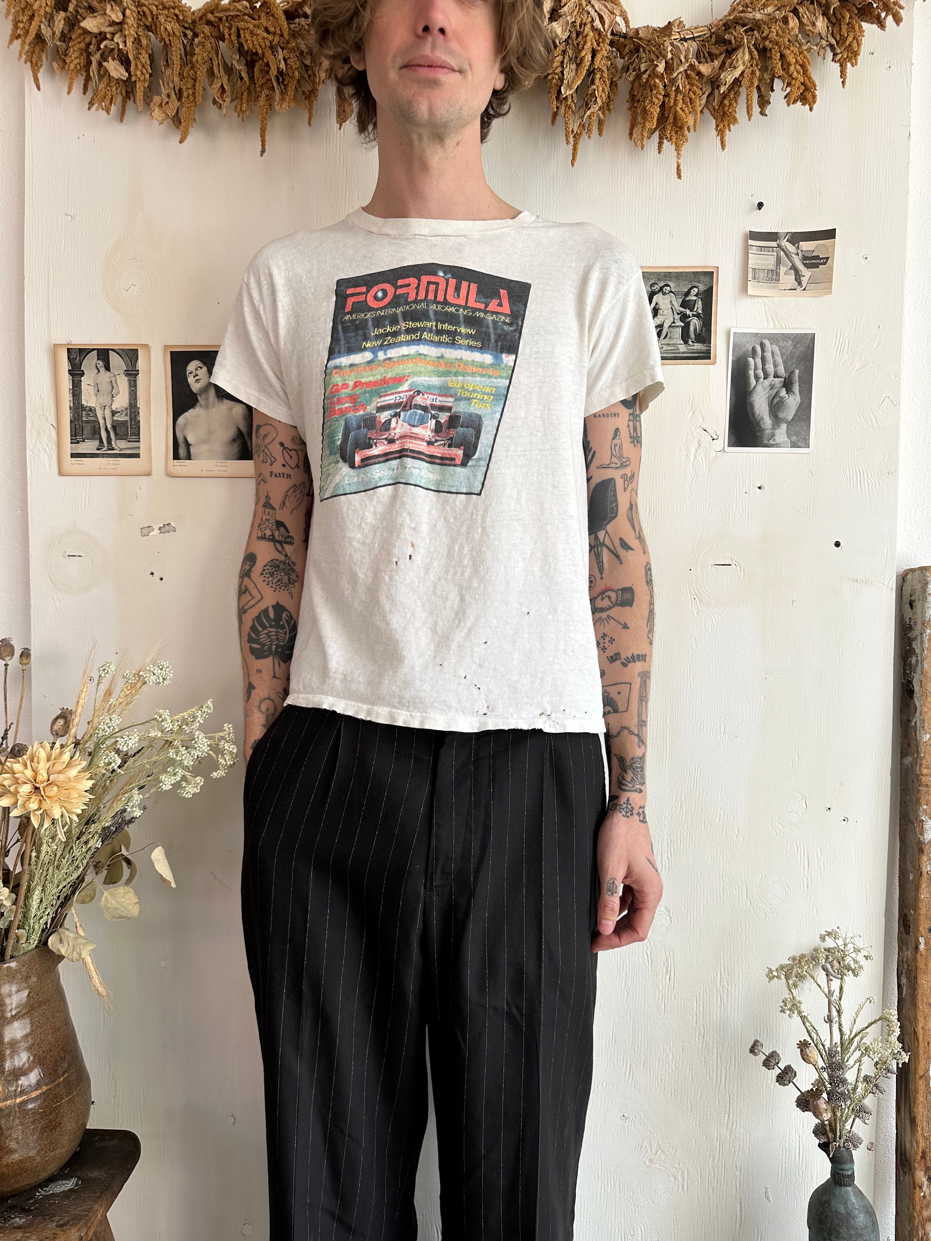1970s Thrashed Forumla One T-Shirt (Boxy M/L)