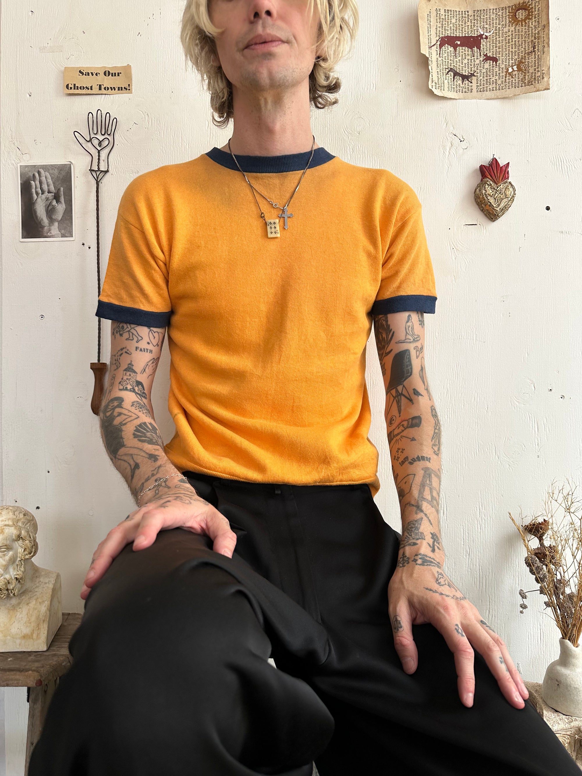 1970s Short Sleeve Sweatshirt Ringer