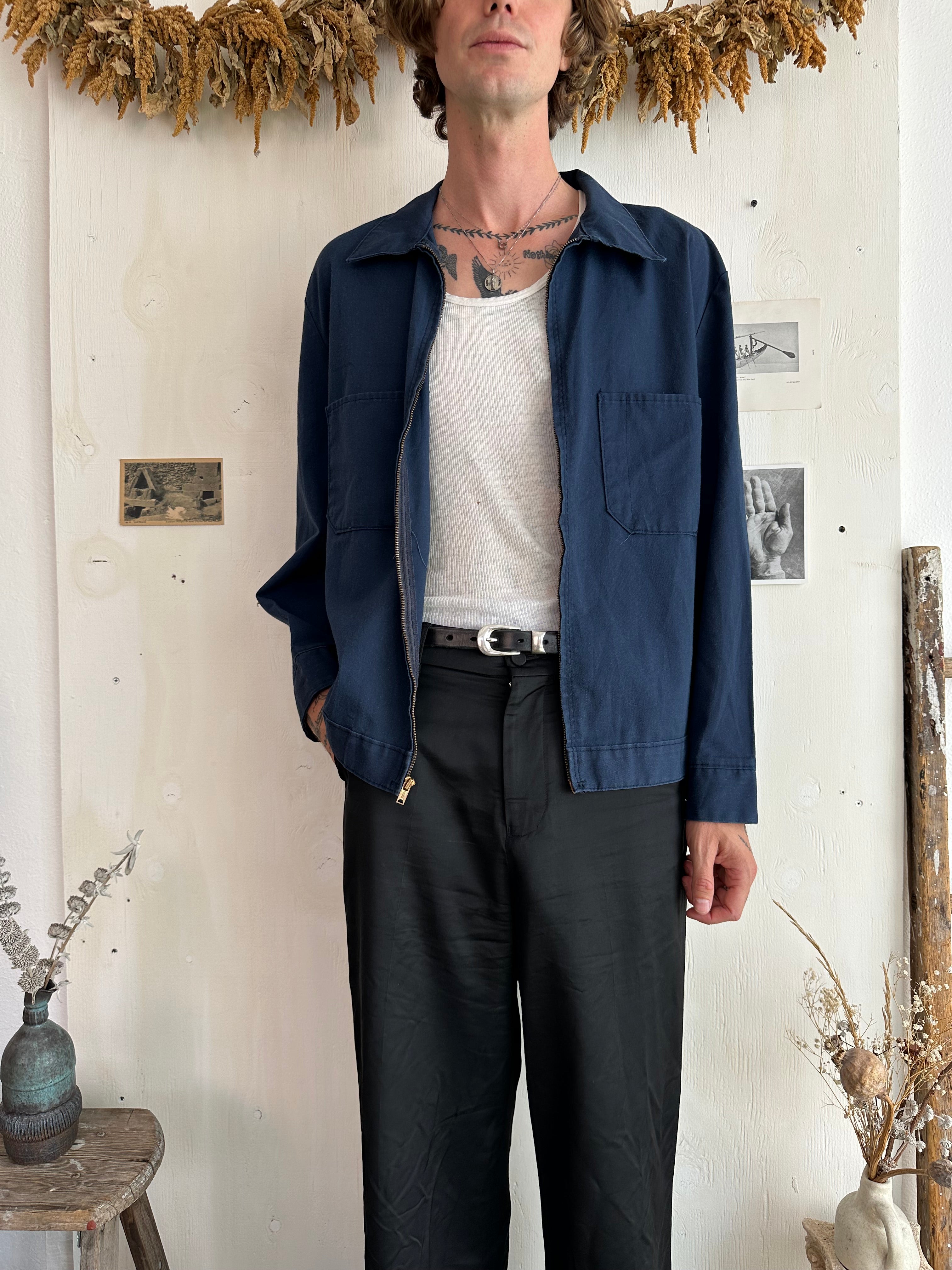 1980s Deep Blue Work Jacket (L)