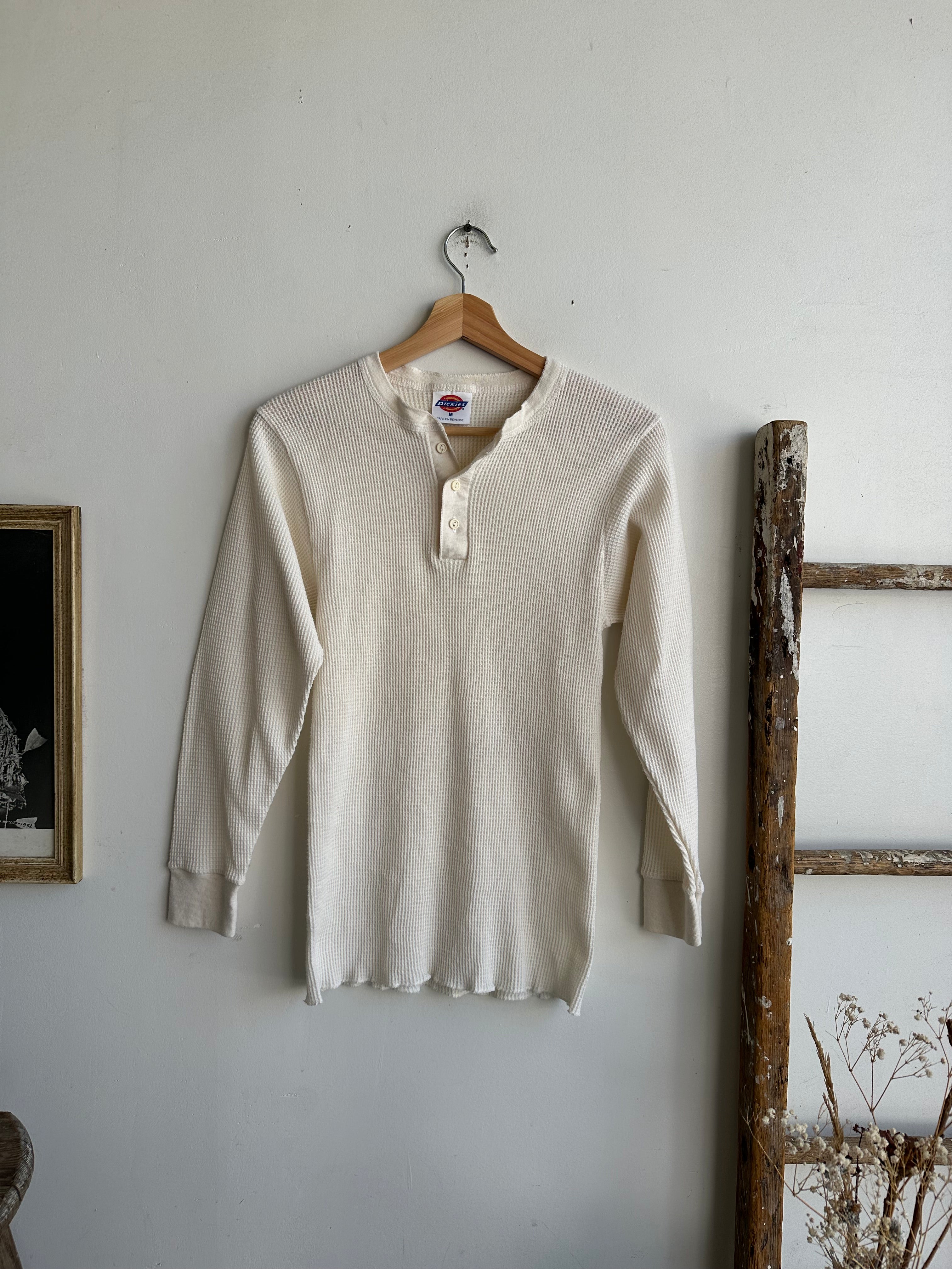 1980s Dickies Henley Thermal (S/M)