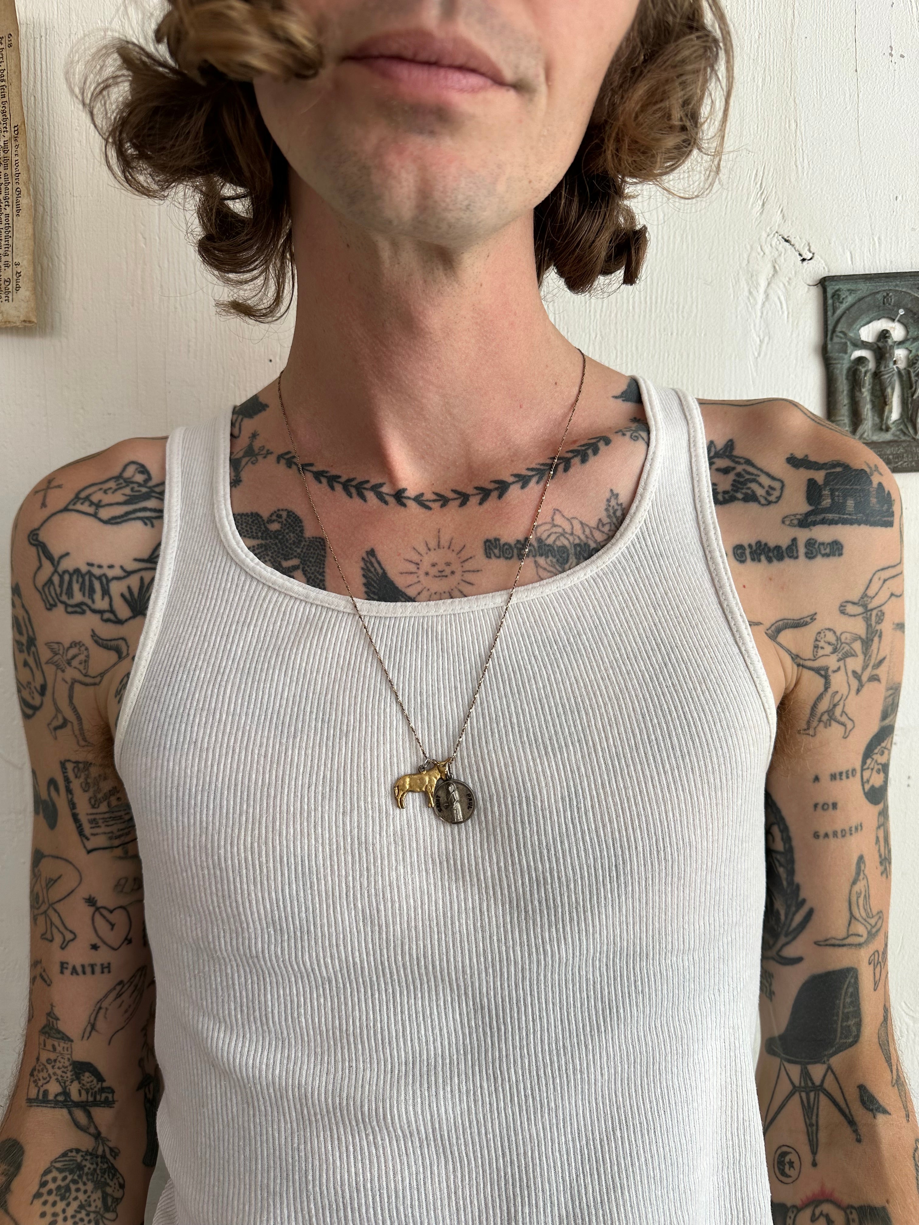 Saint Paul and Donkey Pendant Necklace