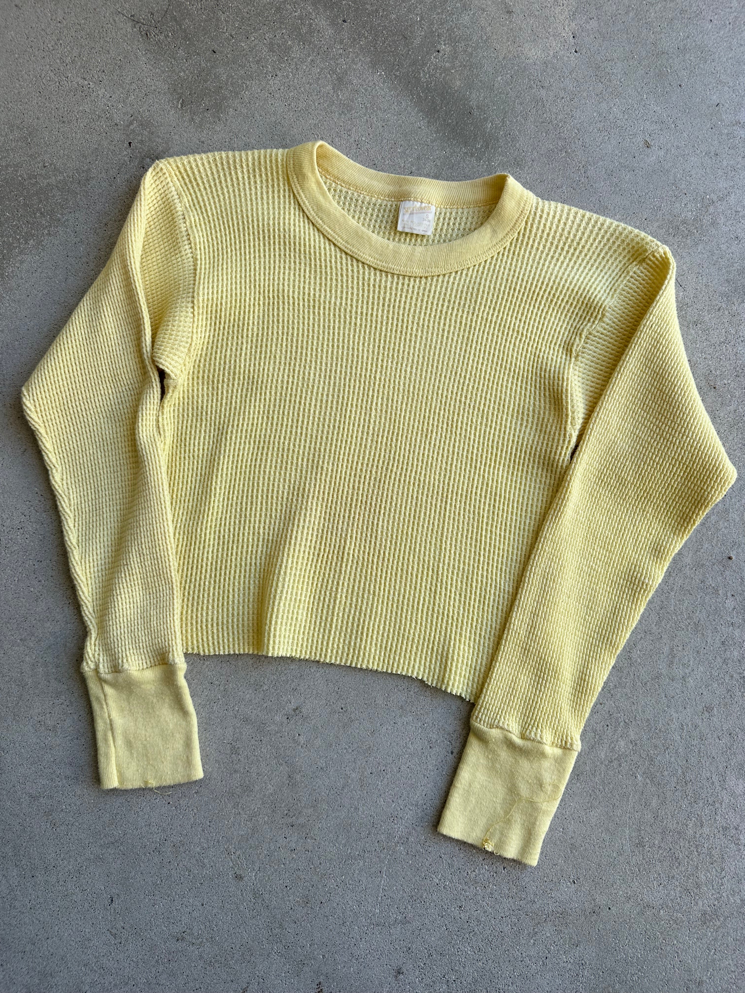 1970s Chopped Yellow Thermal (XS)