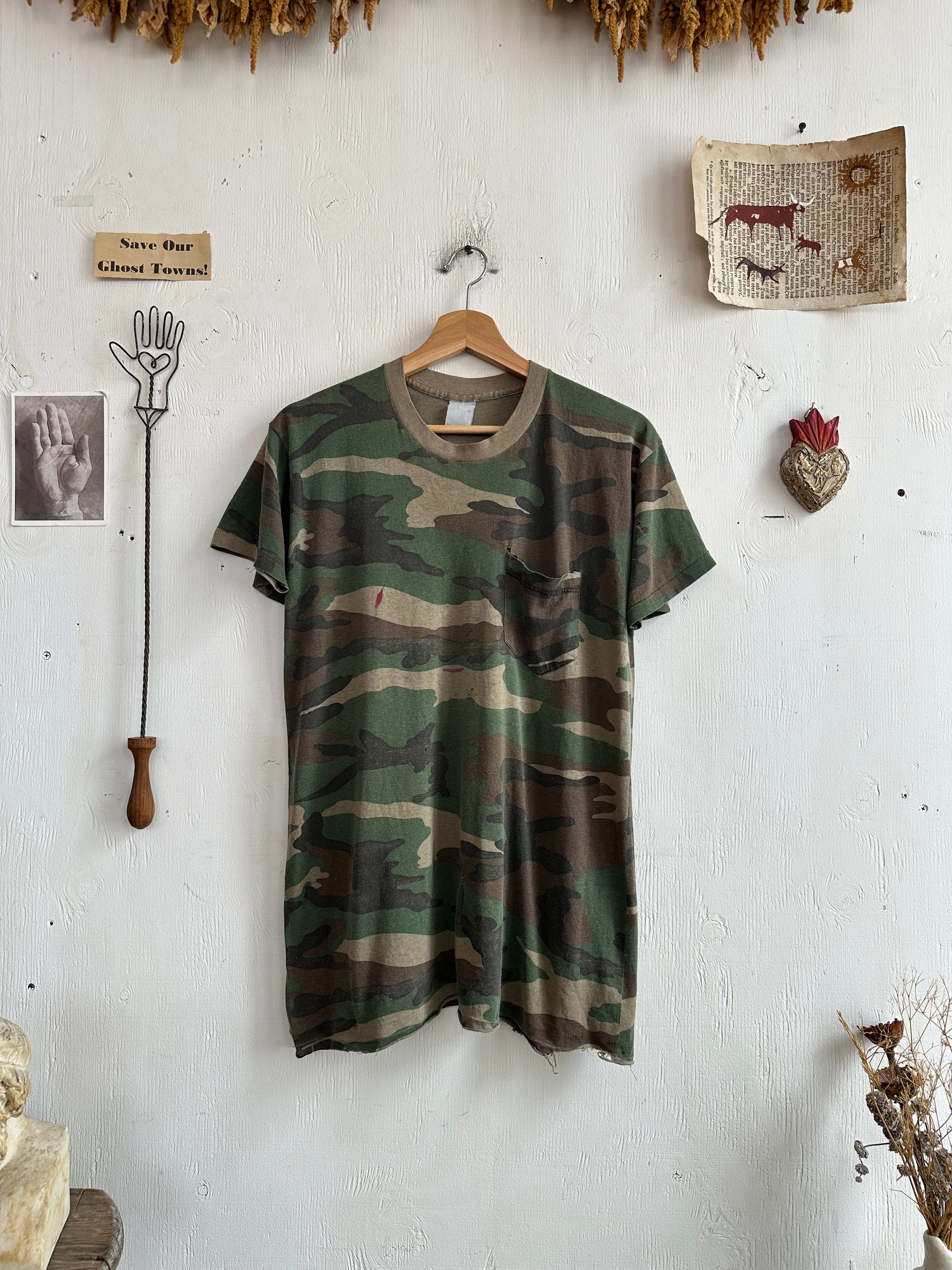 1980s Thrashed and Repaired Camo Tee
