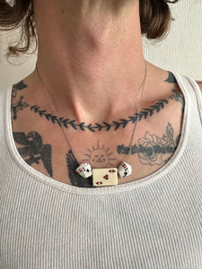 Three of a Kind Ace of Hearts Pendant Charm Necklace