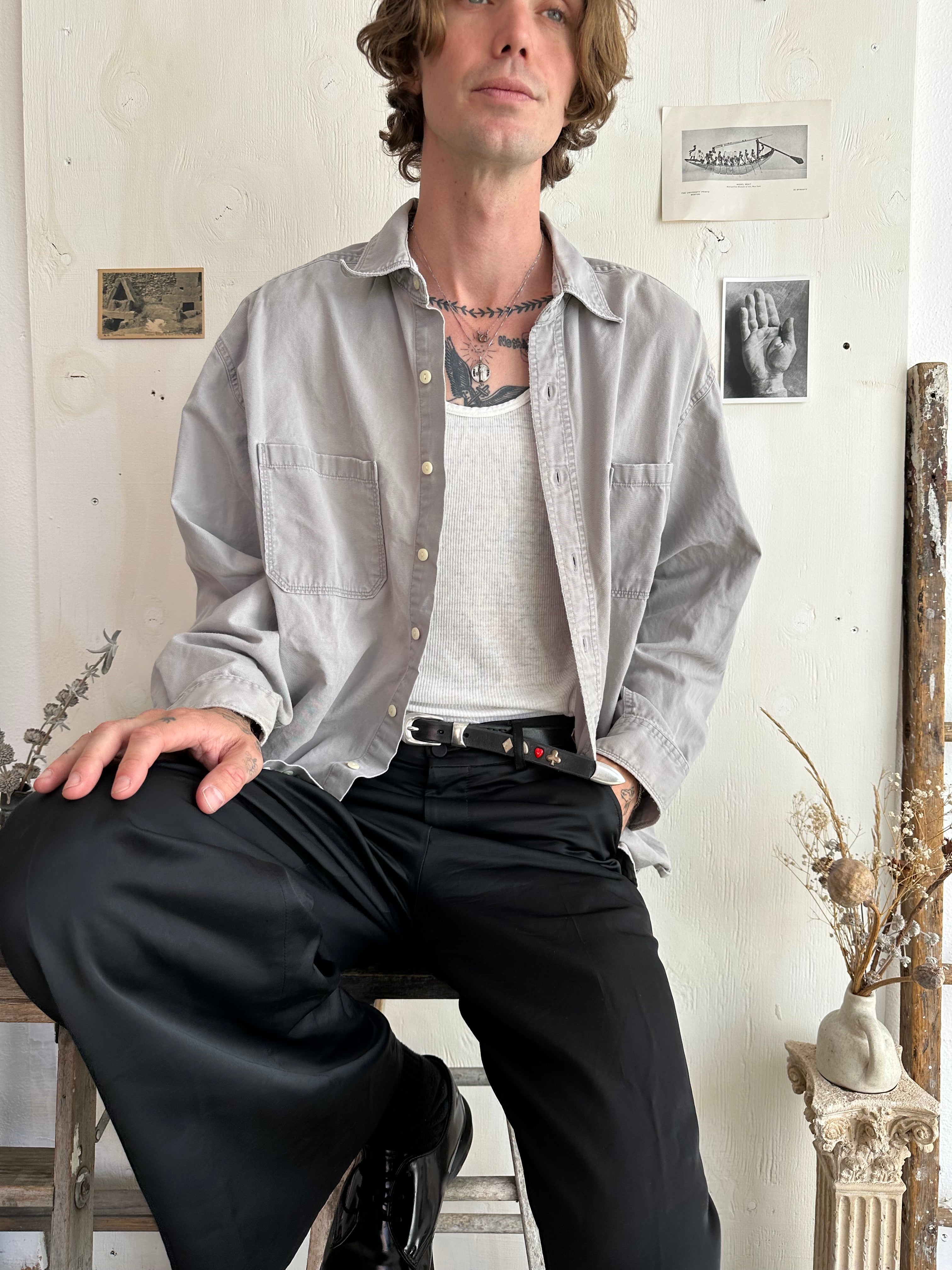 1990s Slate Grey GAP Over-Shirt (XL)