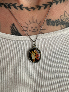Religious Portrait Pendant Necklace