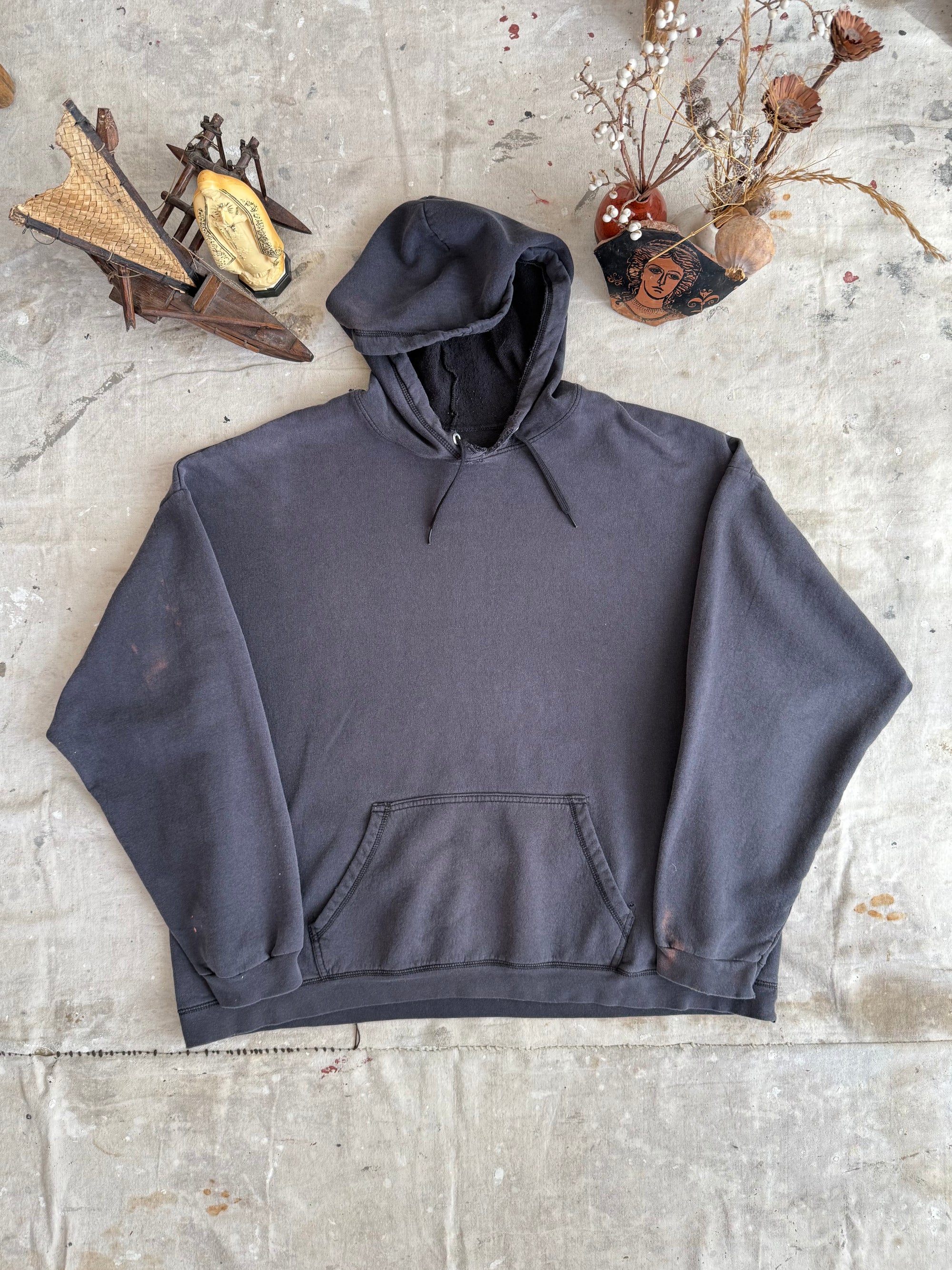 1990s Faded Black Hoodie