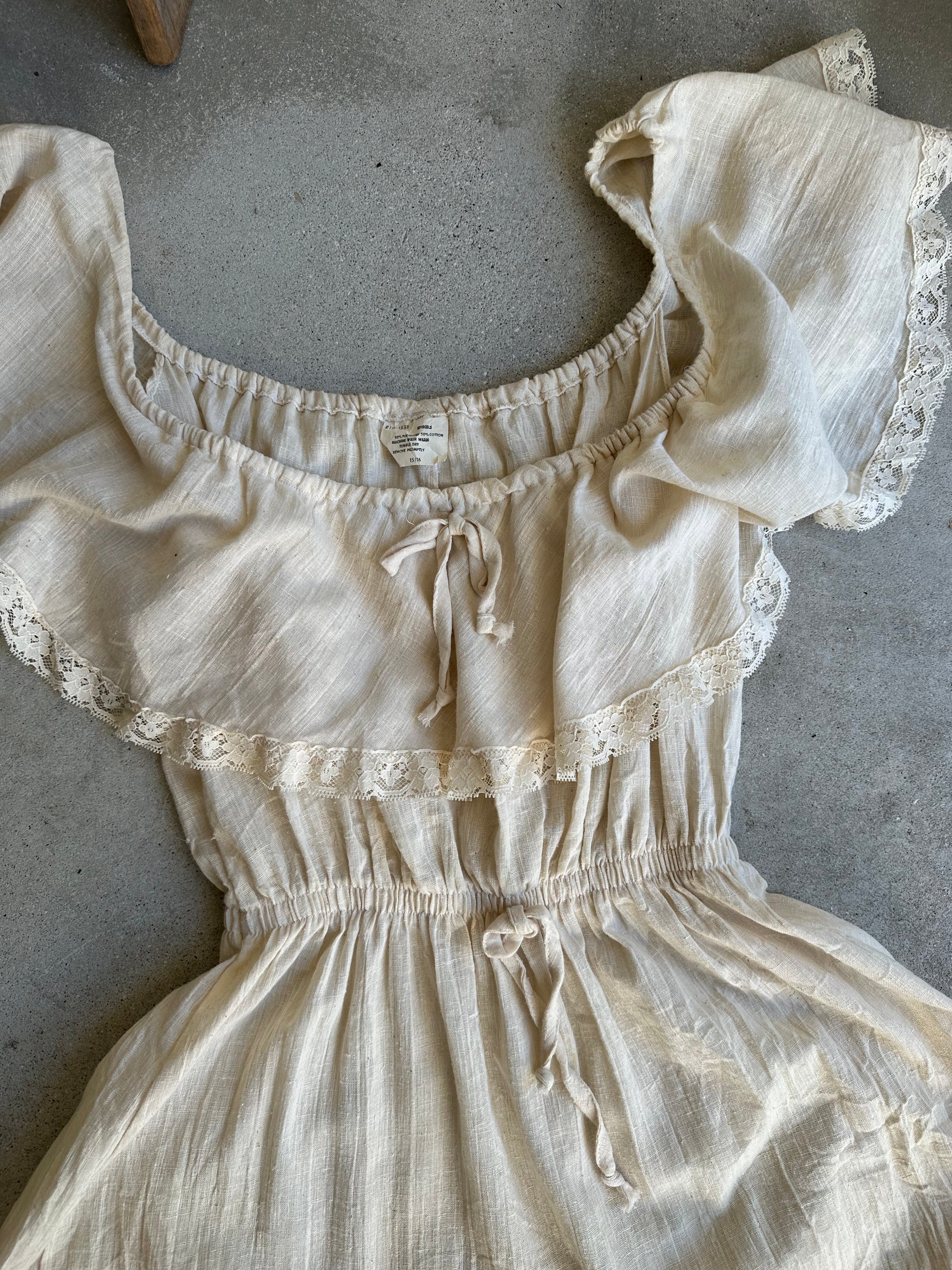 1980s Linen Dress (XL)