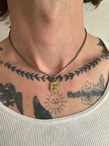 1970s Pressed Flowers in Resin Necklace